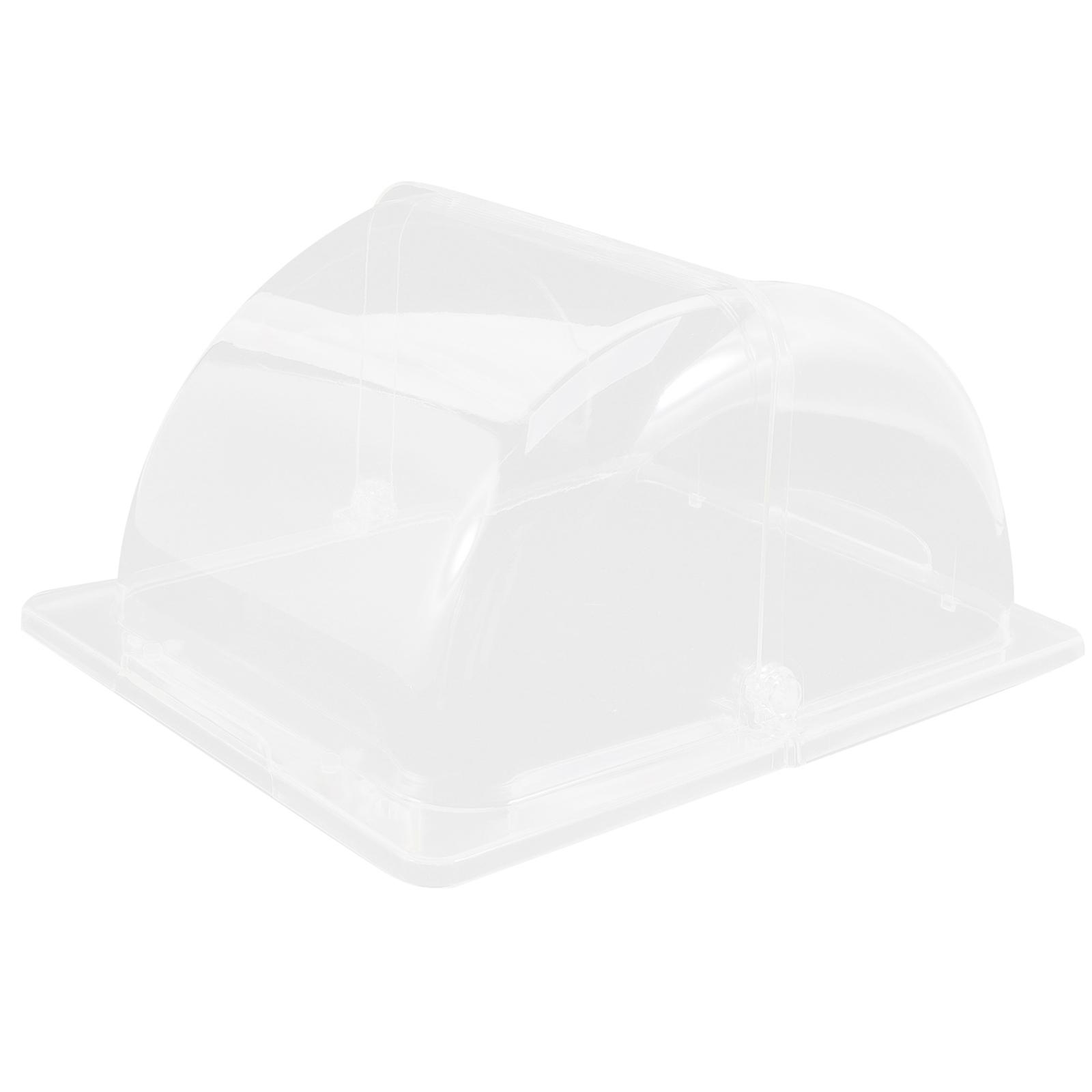 Transparent Cake Pan Cupcake Tray Food Protection Rectangular Display Plate For Weddings 1Pack