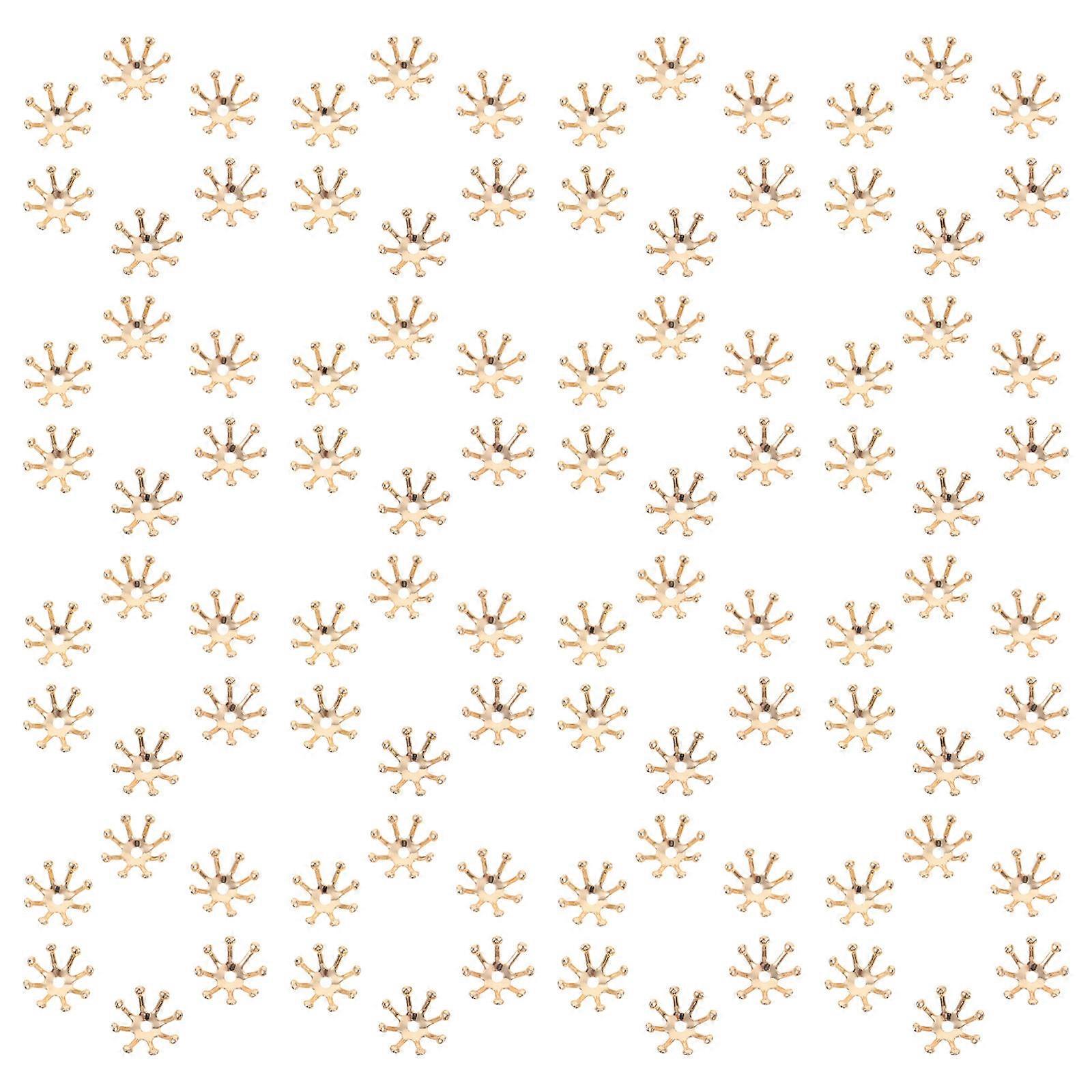 100Pcs Golden Flower Bud DIY Hairpin Accessory for Hair Decor