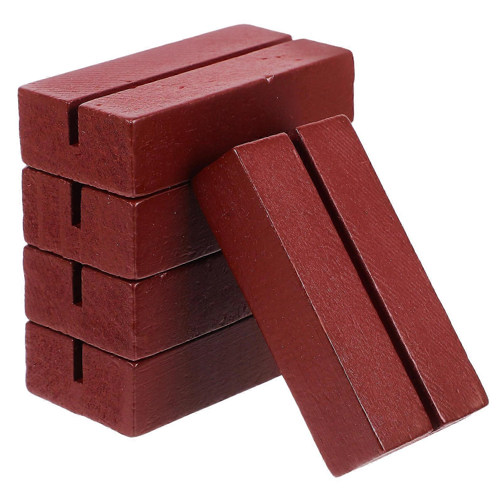 Wooden Postcard Base Card Holder for Memo and Calendar 20Pcs Coffee