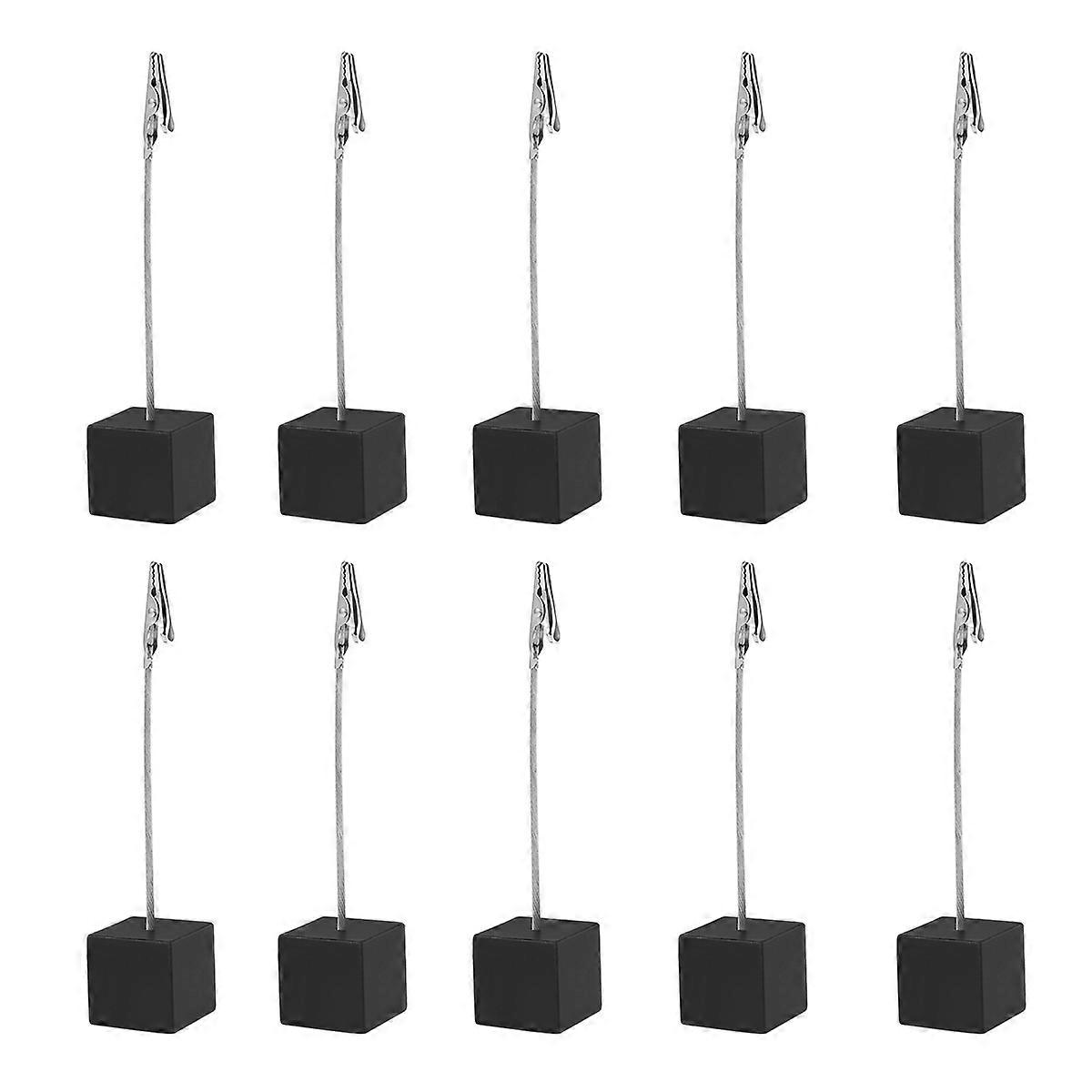 Name Place Clip Black Number Holder for Memo and Menu Table Use 30Pcs