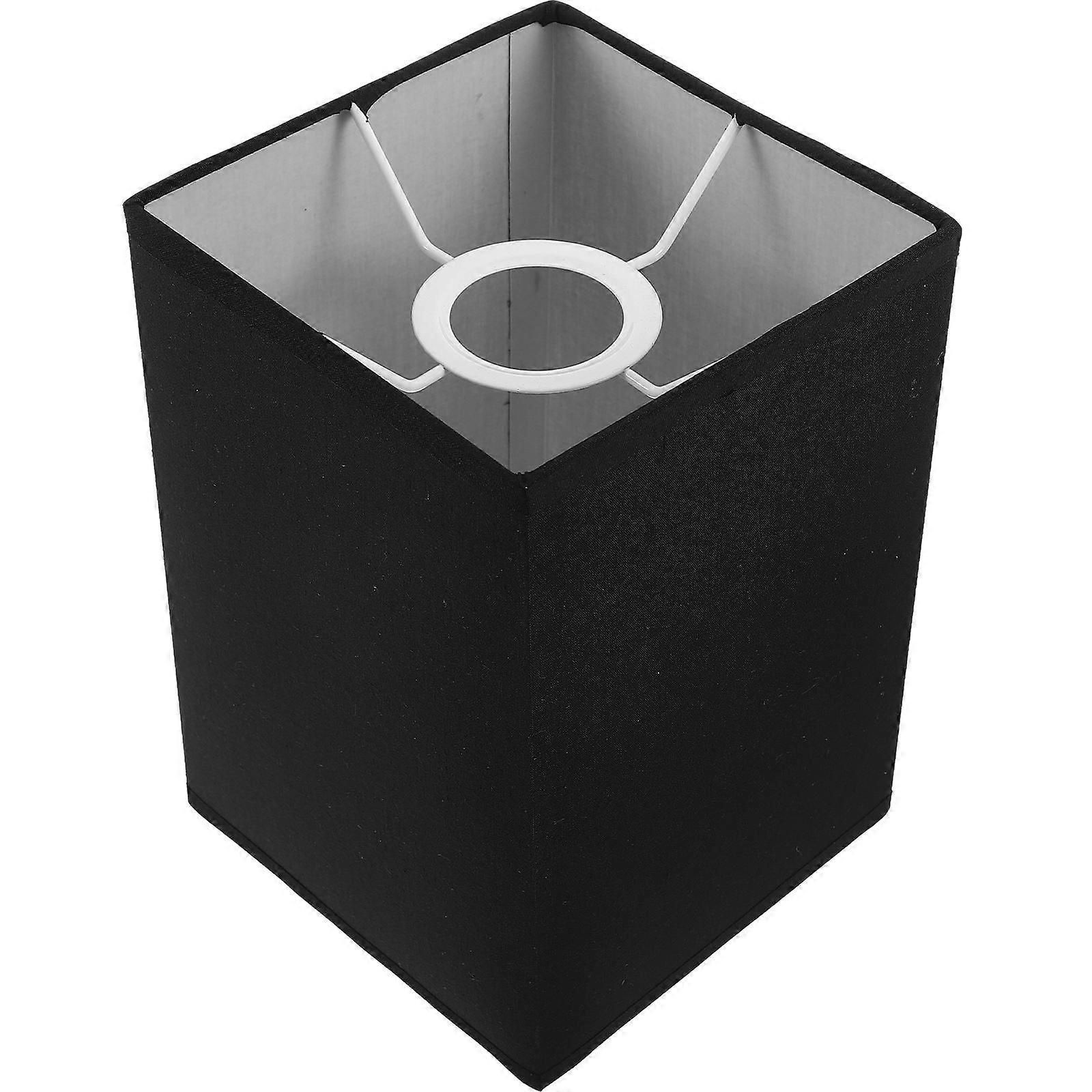 Square Table Lamp Cover Decorative Replacement Softening Light 20X14X14CM Black 1Pack