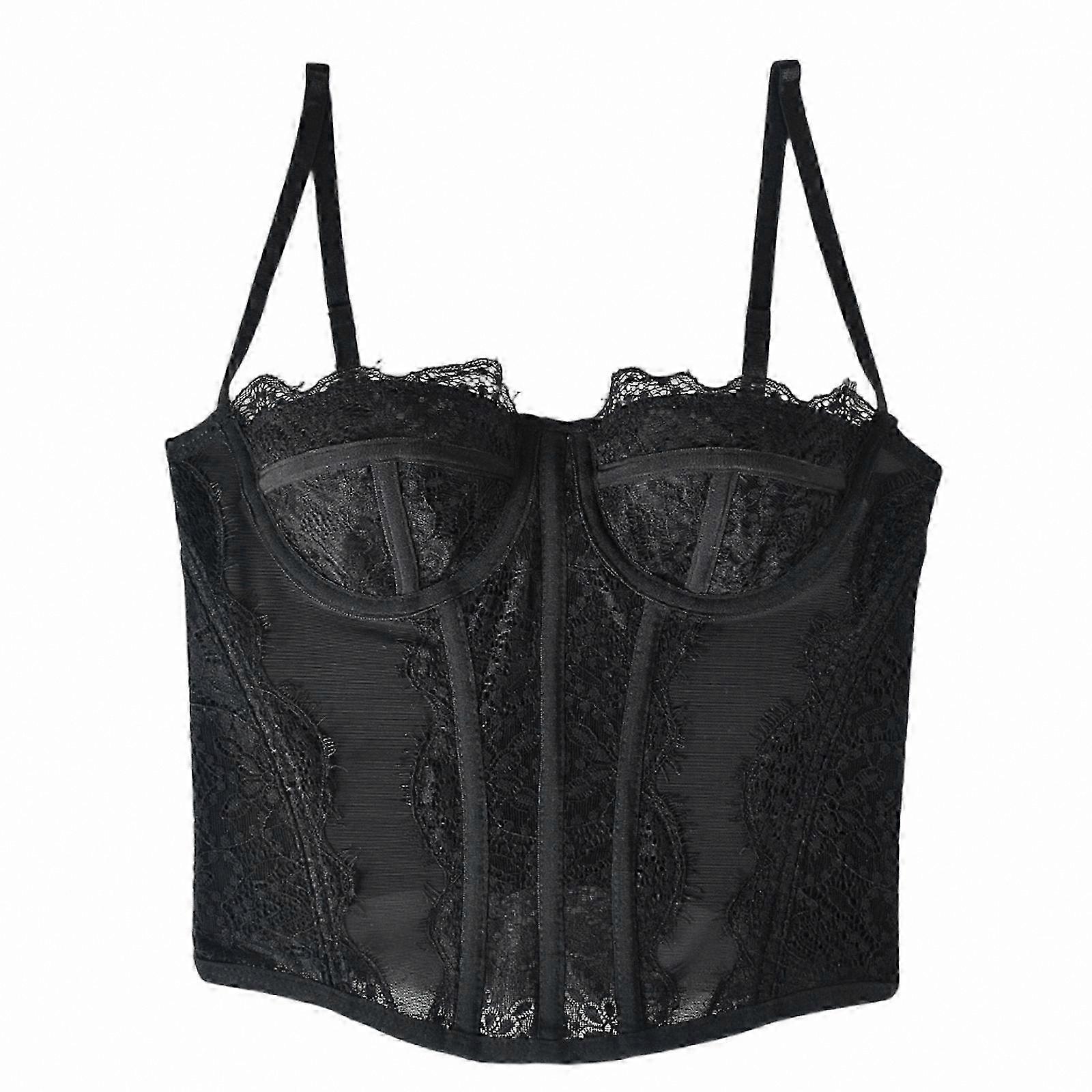 White Lace Camisole with Shaping Support Sleeveless Top for Comfort and Style XL