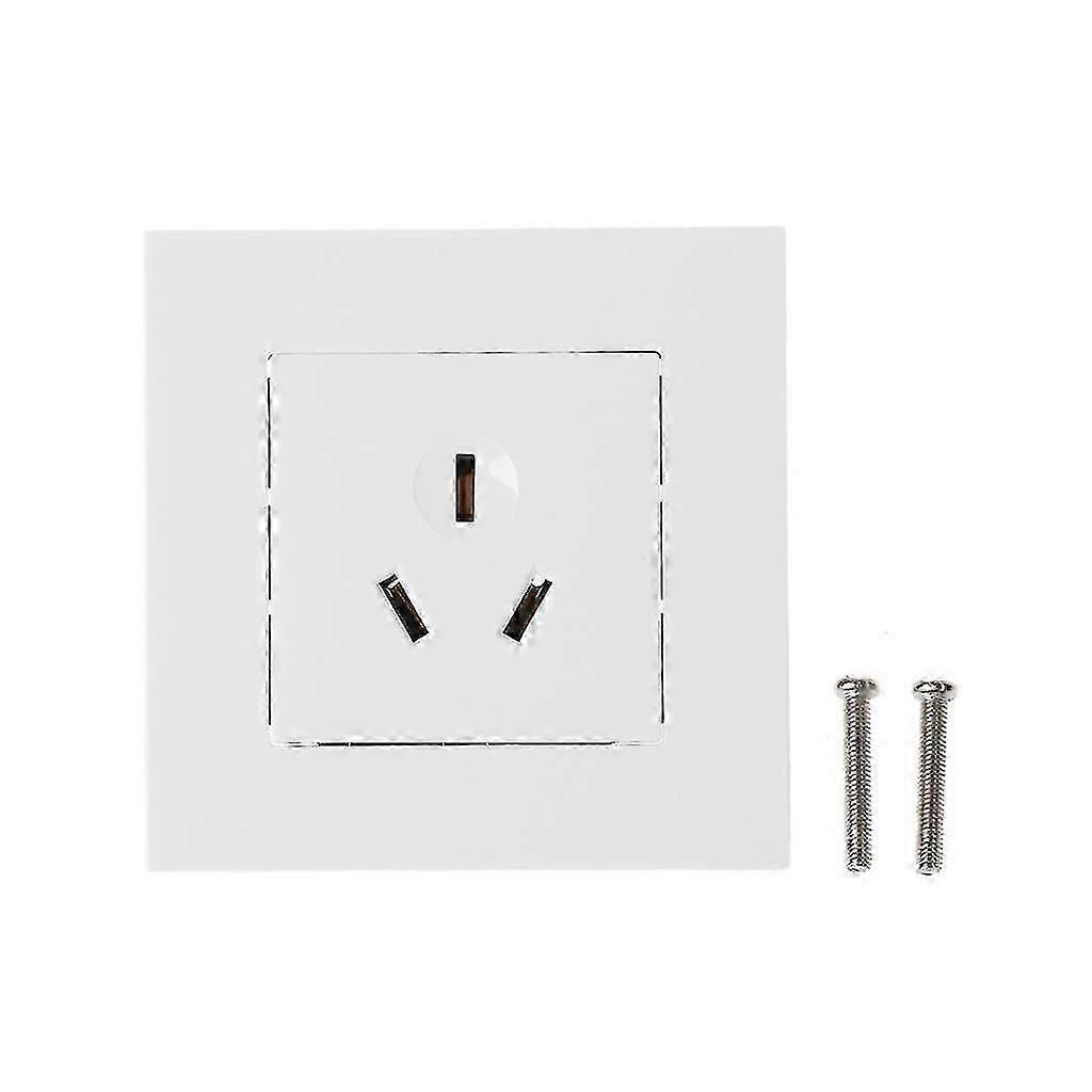White 16A Wall Socket with 3 Holes for Air Conditioning and High-Power Devices