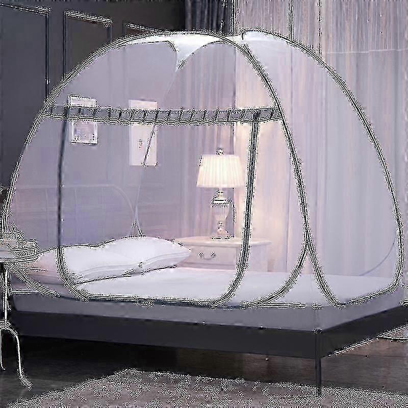 Pop Up Mosquito Net For Double Bed, Large Portable Tent Travel Double Door Zipper Bed Net, Easy Installation, Fine Mesh