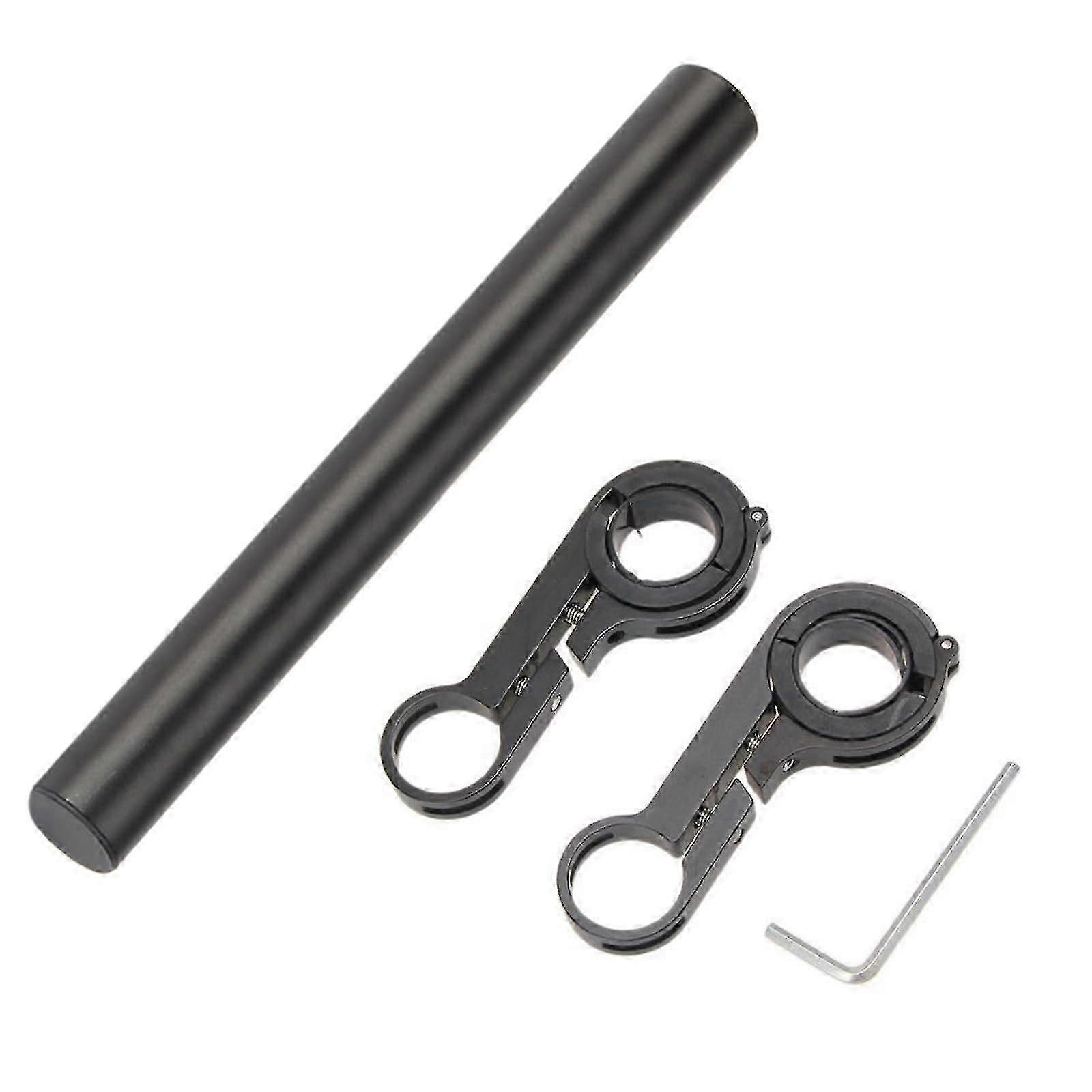20cm Professional Handlebar Extension Frame Bike Handlebar Extend Bracket Double Bracket Cycling Equipment Extender Accessory, Black