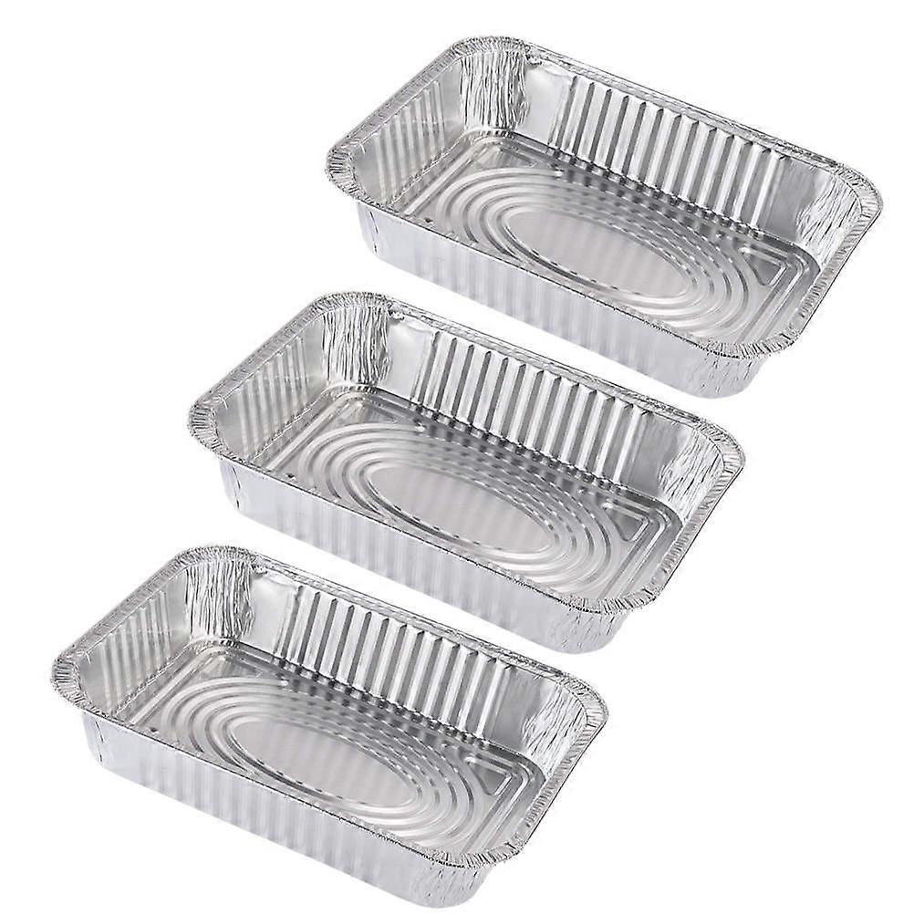 Takeaway Containers Tin Foil Bakeware Pans For Picnic Indoor Activities 3Pack