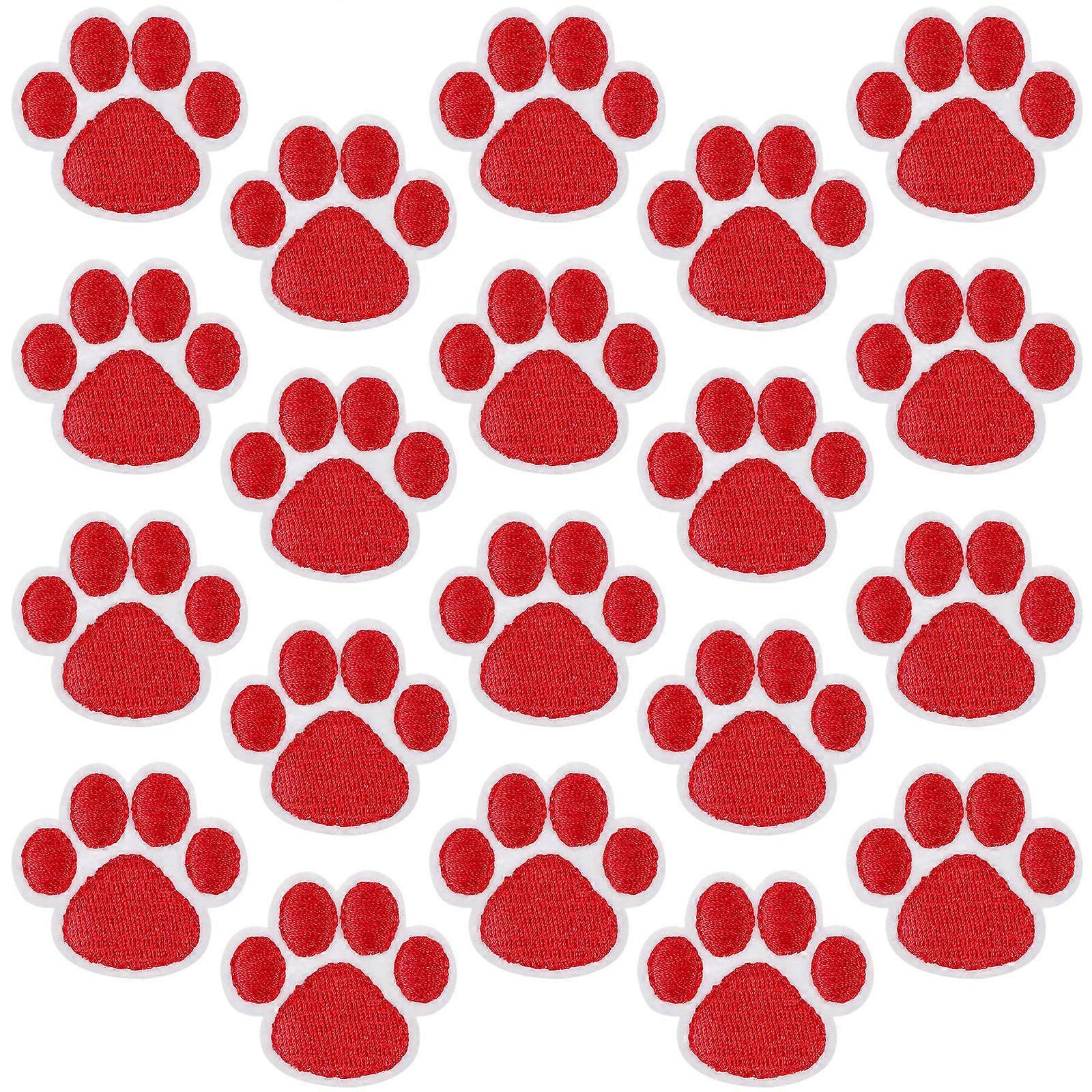 Paw Embroidered Patches Sew on Applique for Fixing 100Pcs