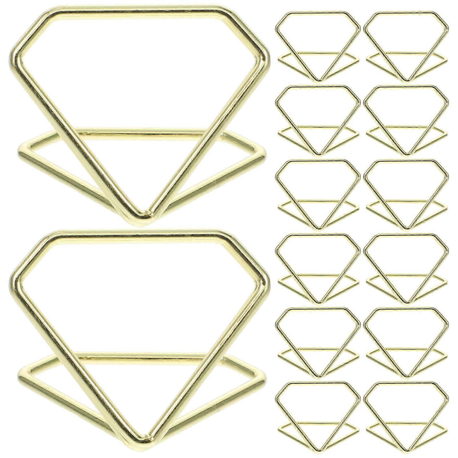 Table Number Stands Place Card Holders Steel Wire Diamond Shape 100Pcs