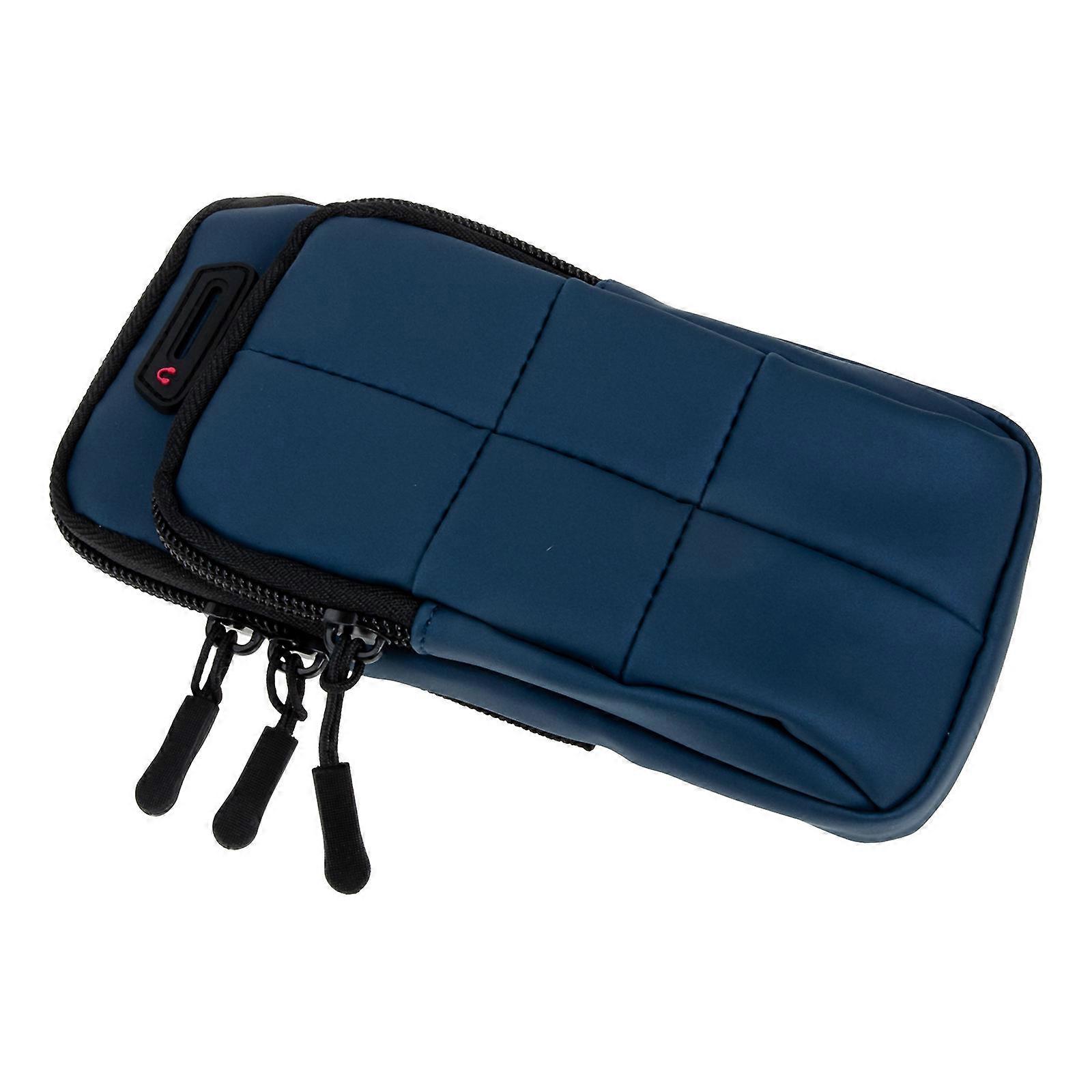 Phone Armband Workout Arm Cellphone Pouch for Storage Use 2Pcs Blue