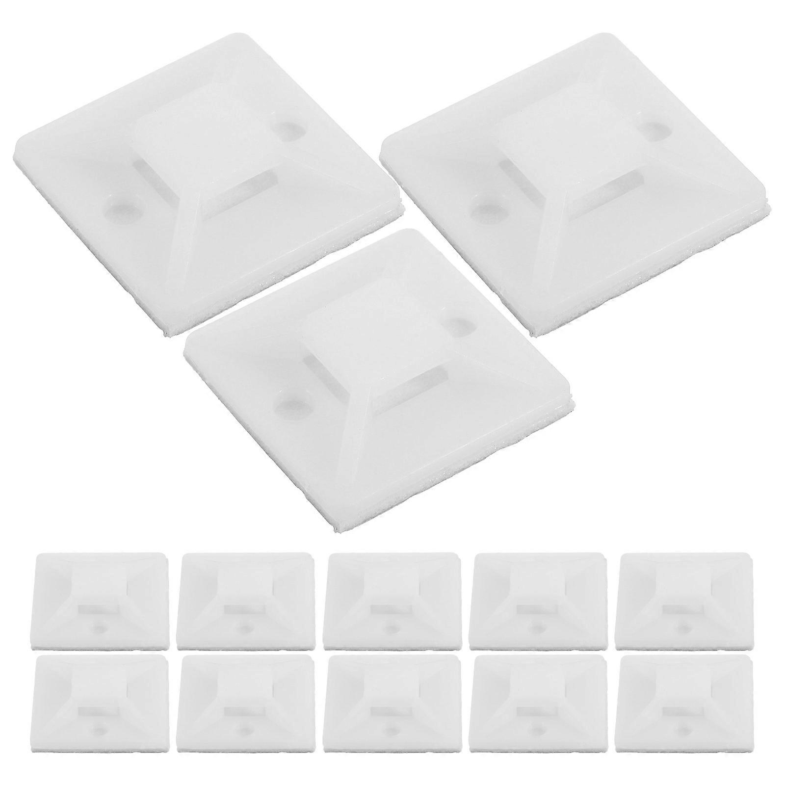 Self-Adhesive Zip Tie Mounts White for Cable 200Pcs Wire Organizer Clips