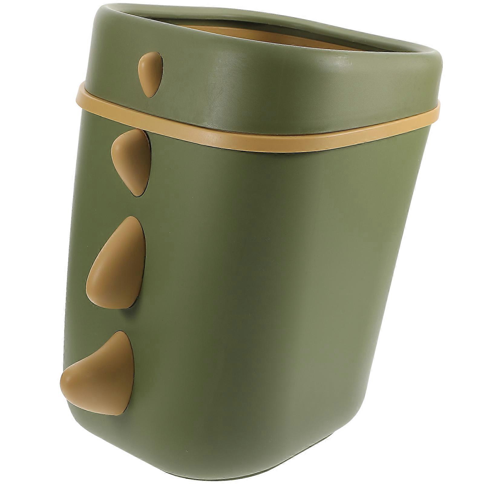 Green Dinosaur Trash Can Plastic Garbage Can for Decor