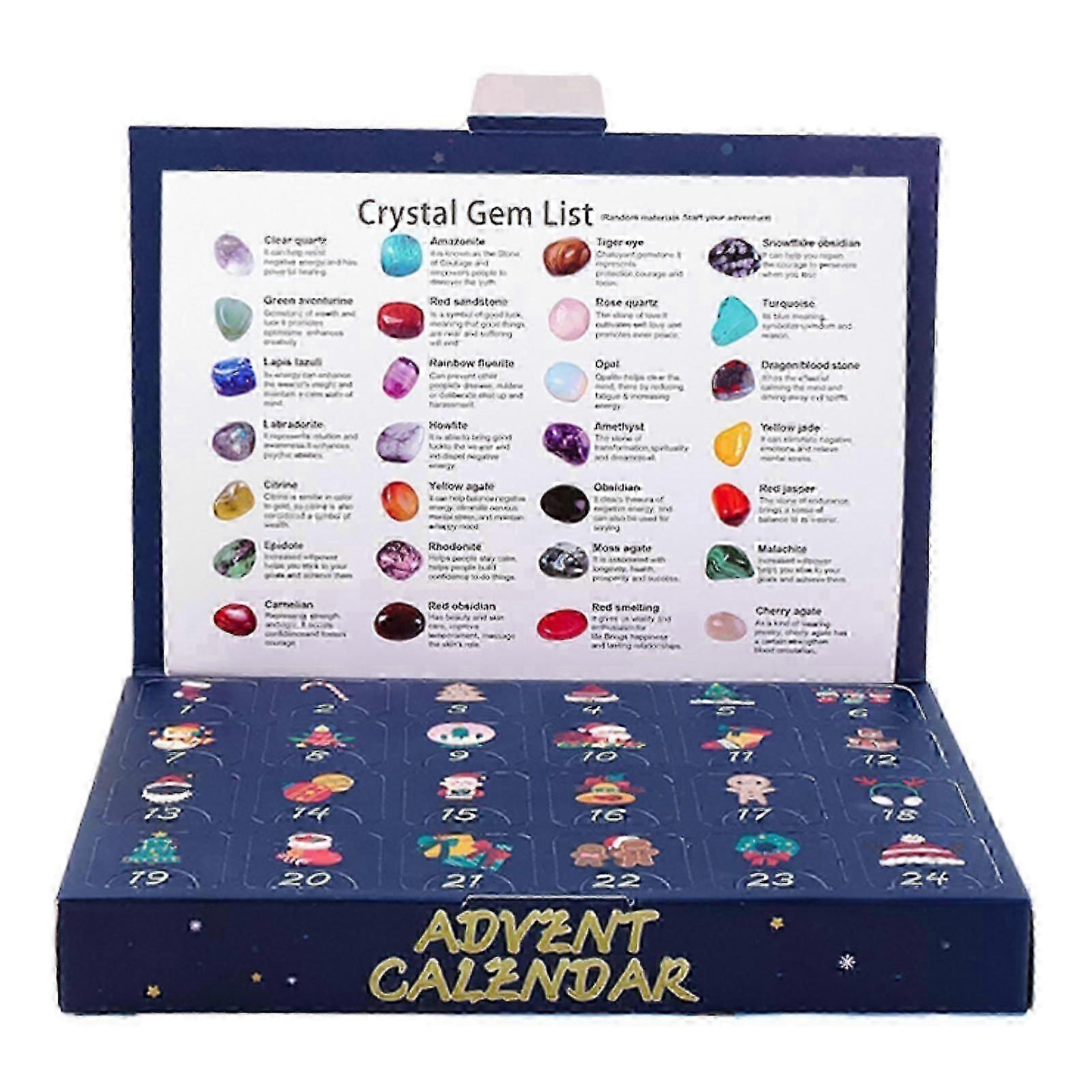 Advent Calendar 2024 With 24 Stones Christmas Gift Mineral 24 Rolling Stone