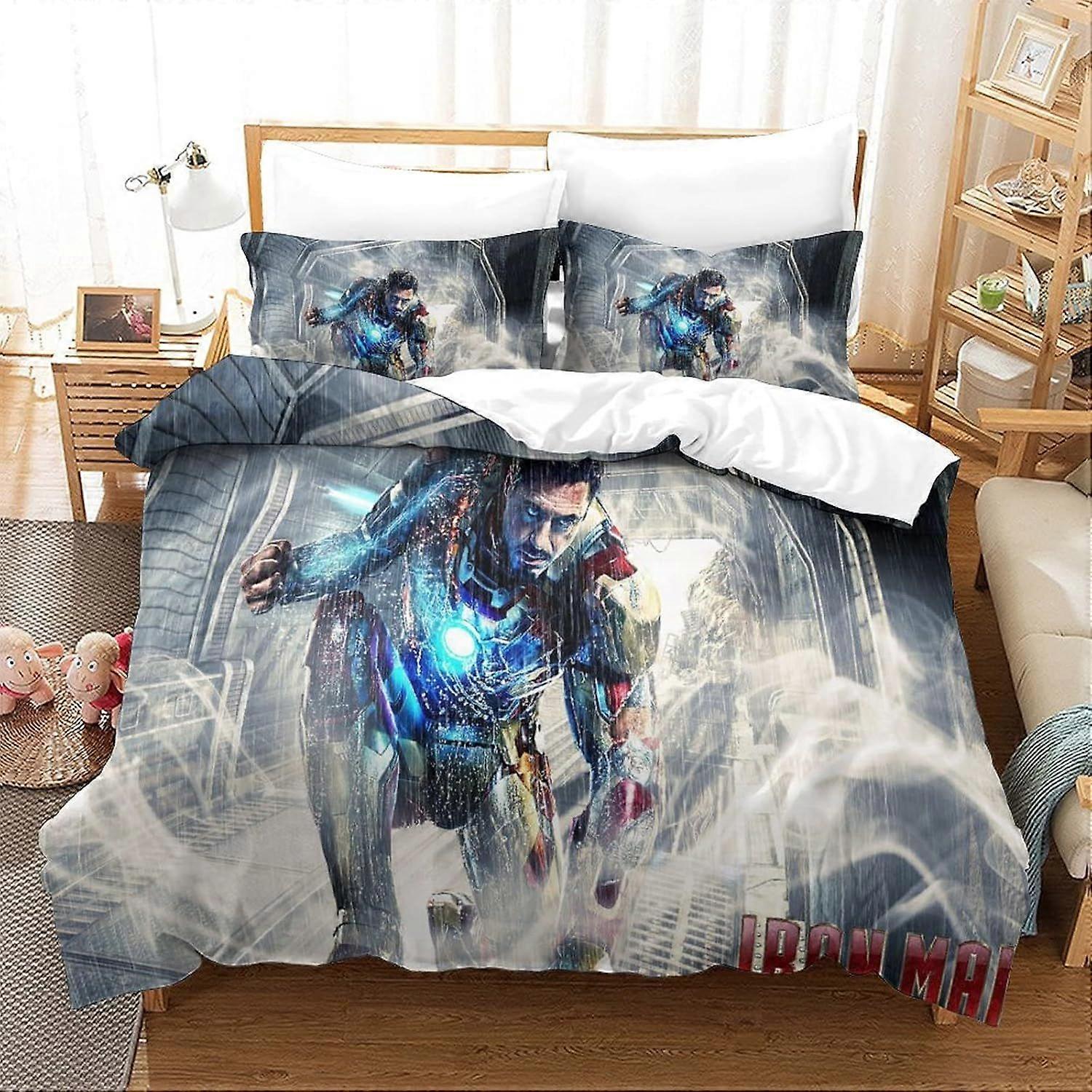 Style281 Iron Man Duvet Cover Super Hero Printed Duvet Cover 140X200CM