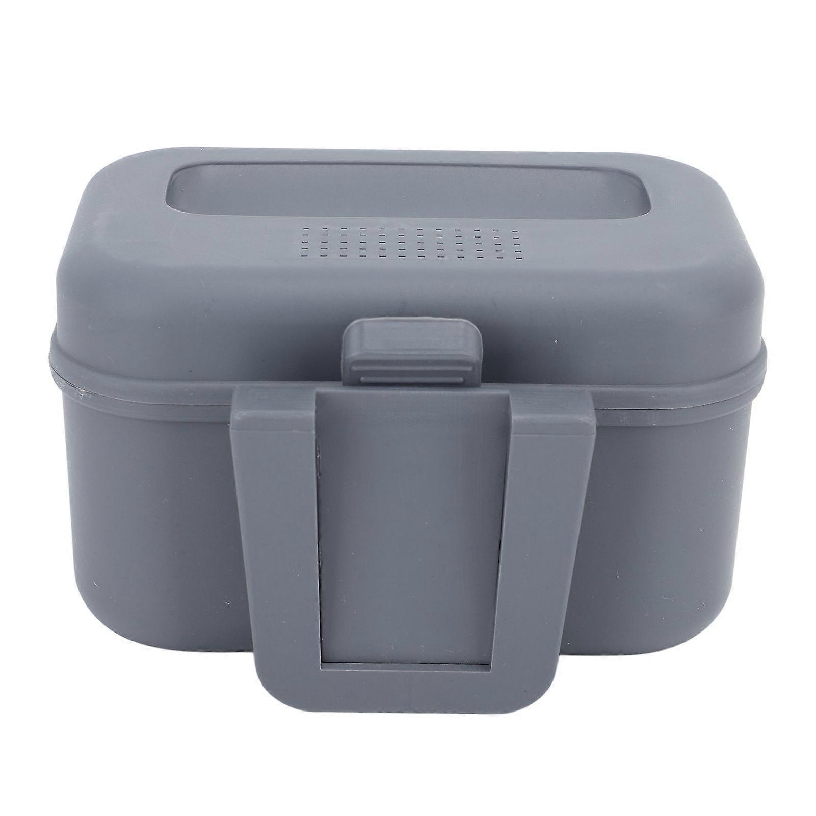 Lebendköderbox zum Angeln, Angelköderstation, Kunststoff, wasserdicht, Wurmköderhalter, hitzebeständig, Behälter für lebende Köder, Grau, M