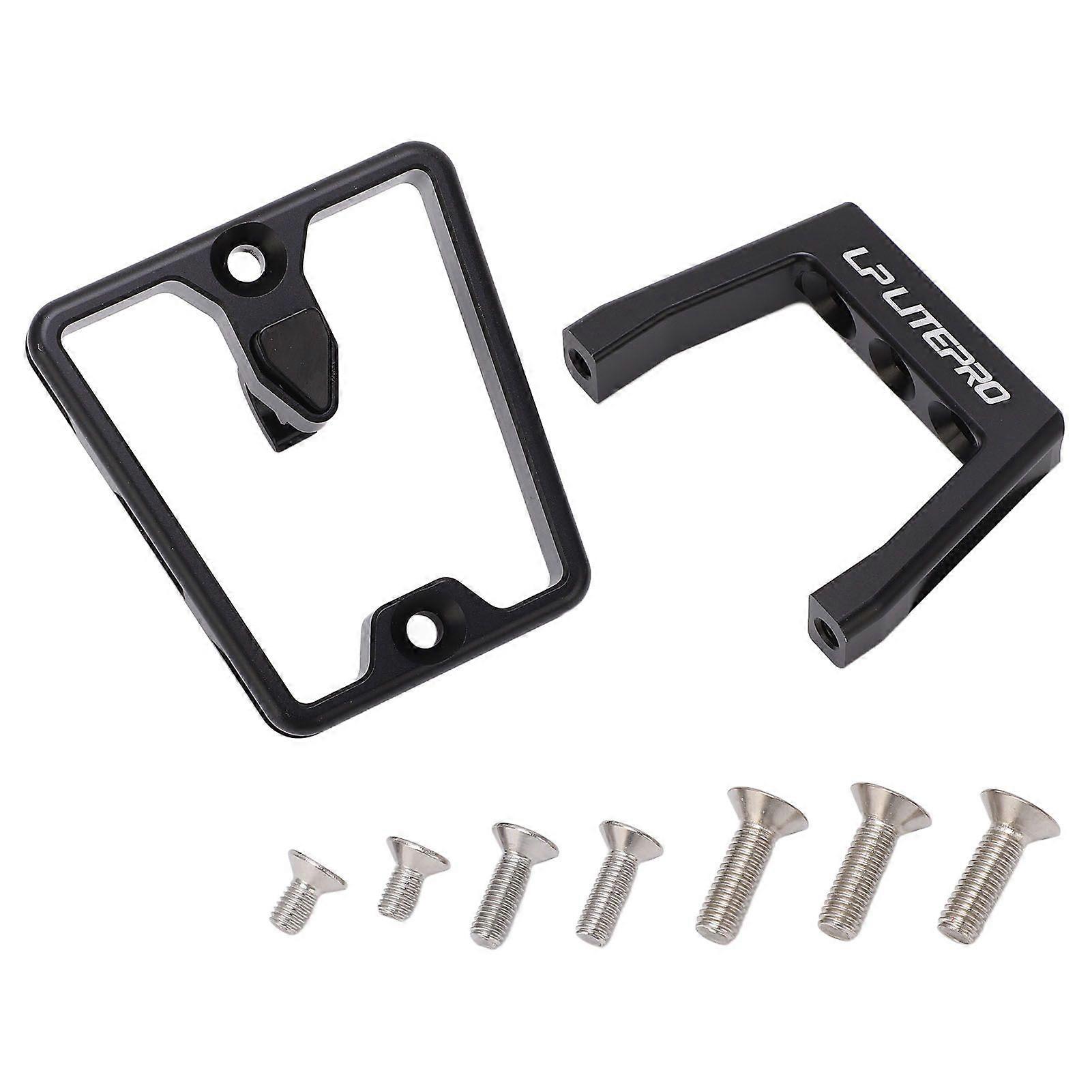 Bicycle Front Carrier Block Black Aluminium Alloy 3 Holes Front Carrier Shell for Brompton for Dahon