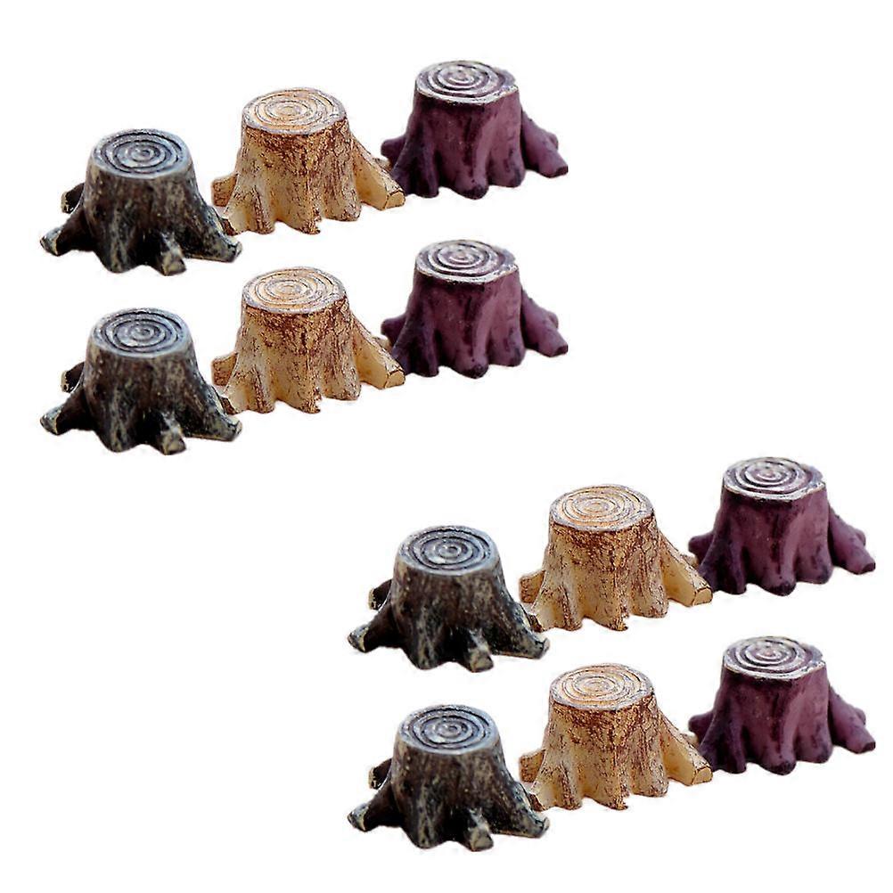 Miniature Tree Stump Root Stump Decoration Set with 36Pcs for Decor