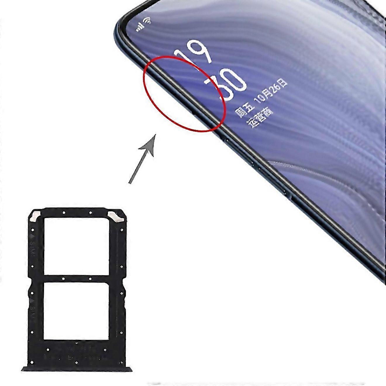 For Oppo Reno Z Sim Card Tray Sim Card Tray Black