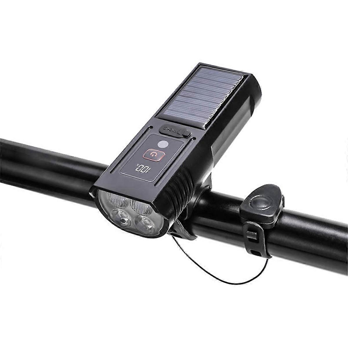 Solar flashlight bicycle light