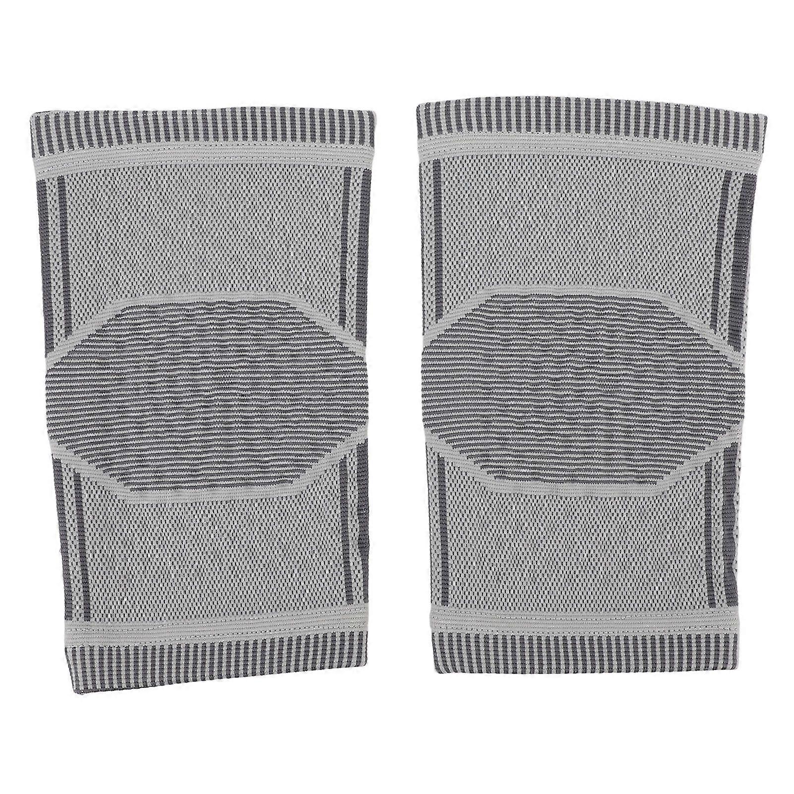 1 Pair Self Heating Knee Sleeve 360 Degrees Wrap Highly Elastic Soft Breathable Wormwood Knee Heating Sleeve for Winter L