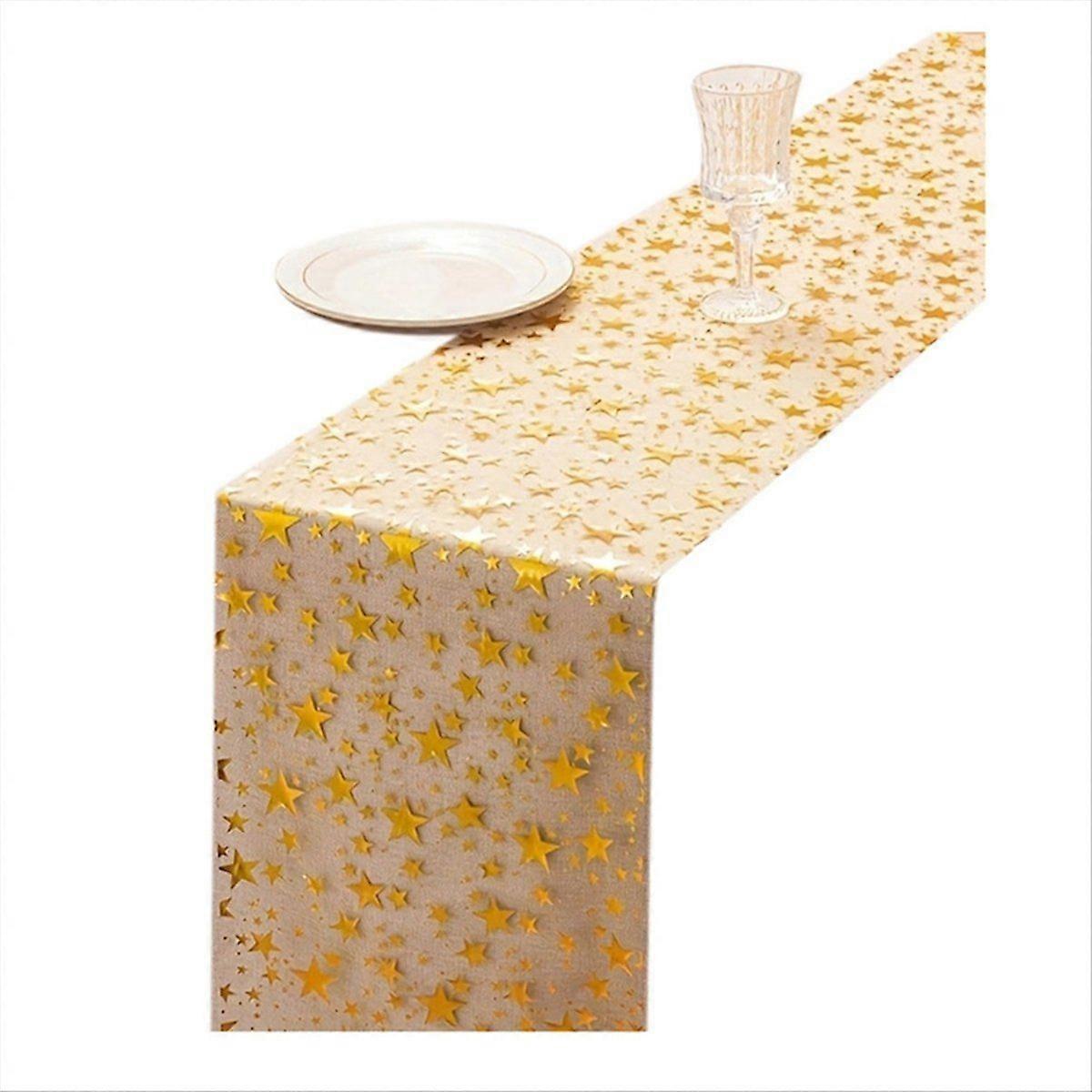3 Rolls Bling Star Table Runner 11x108" Sequin Glitter Foil Metallic Thin Mesh Table Runner