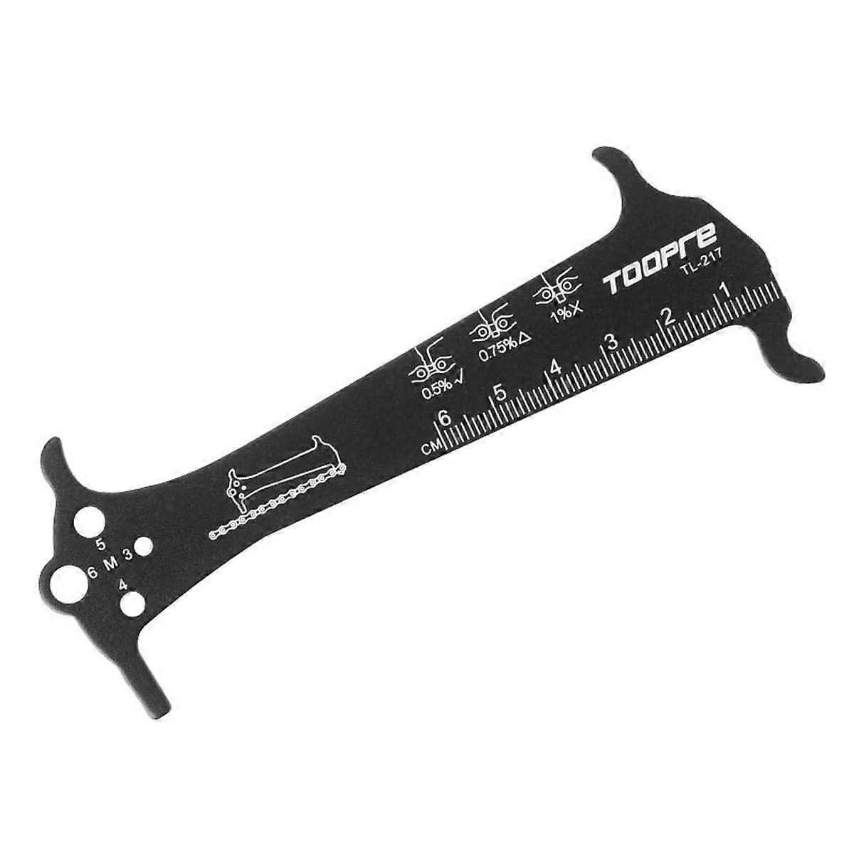 Chain Gauge And Chain Wear Indicator Tester Multitool Measuring Gauge For All Bicycle Chains Black