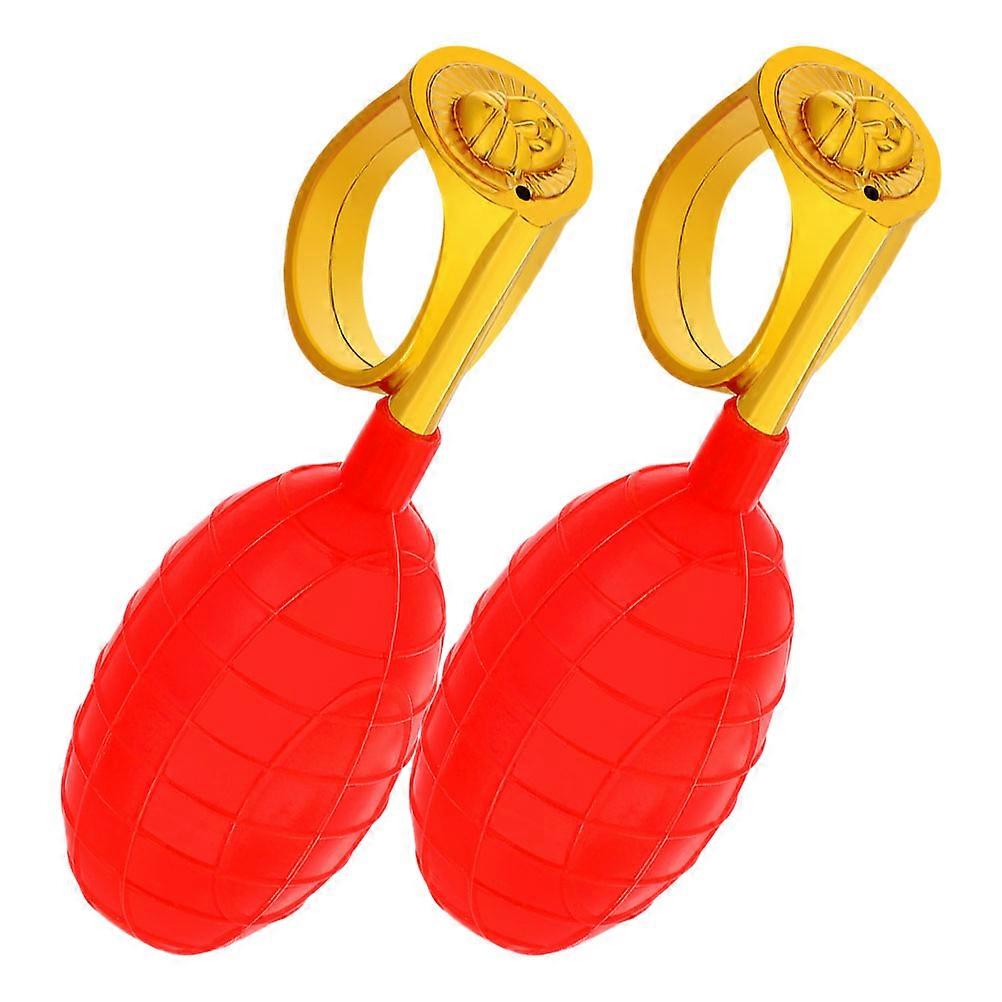 Water Squirting  Ring Toy For April Fool's Day Parties And Gatherings In Red Color 8Pcs For Fun Practical Jokes