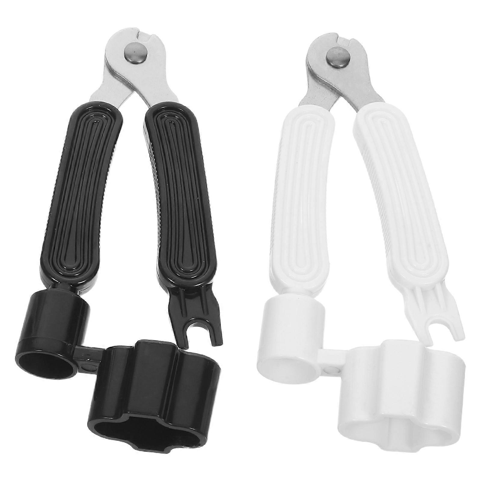 Guitar Tool Kit Multifunctional Guitar String Puller for Acoustic Guitar Assorted Color Metal Plastic String Changing Tool 2Pcs