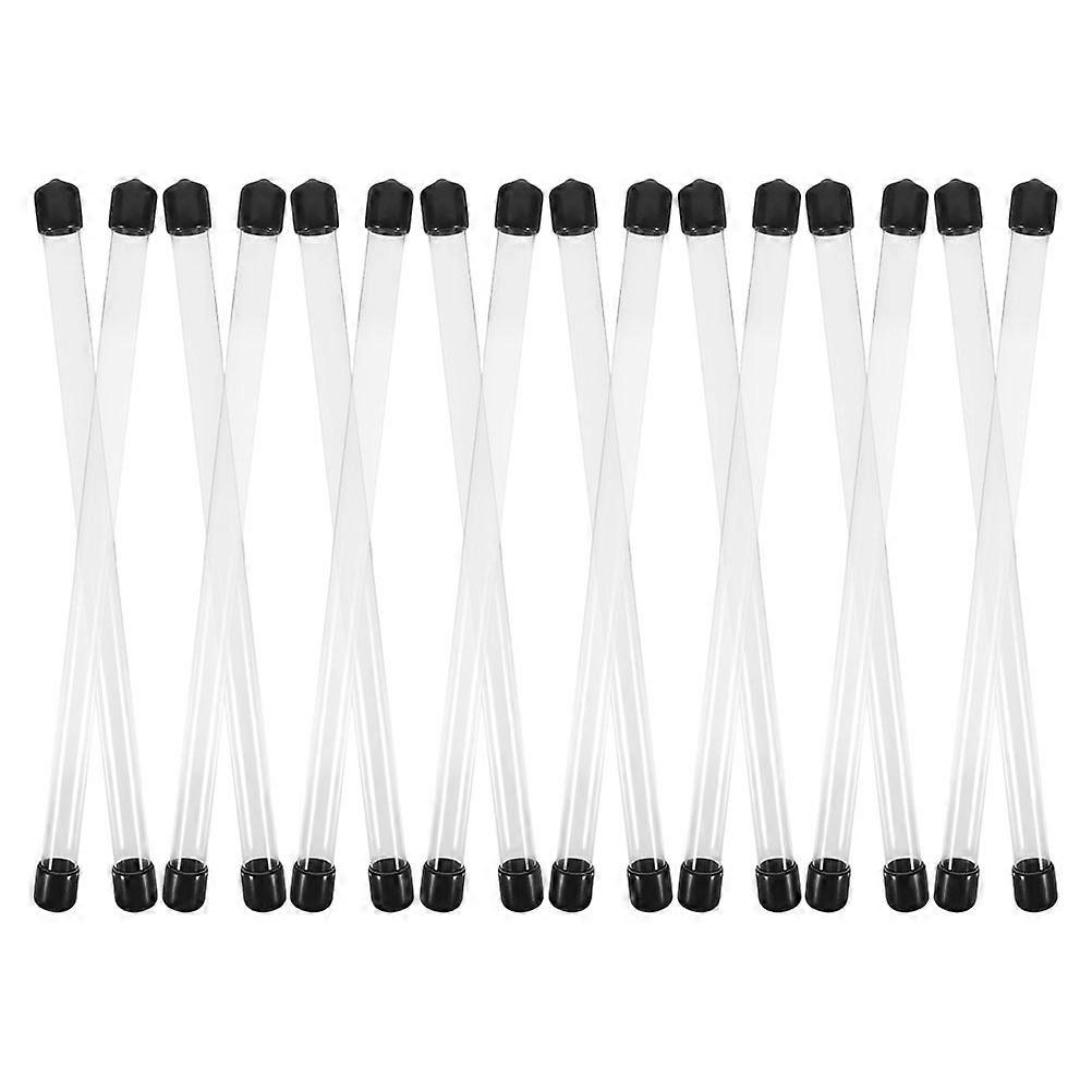 48Pcs Transparent Test Tubes Hard Plastic for Storage with Lids for Lab Experiment