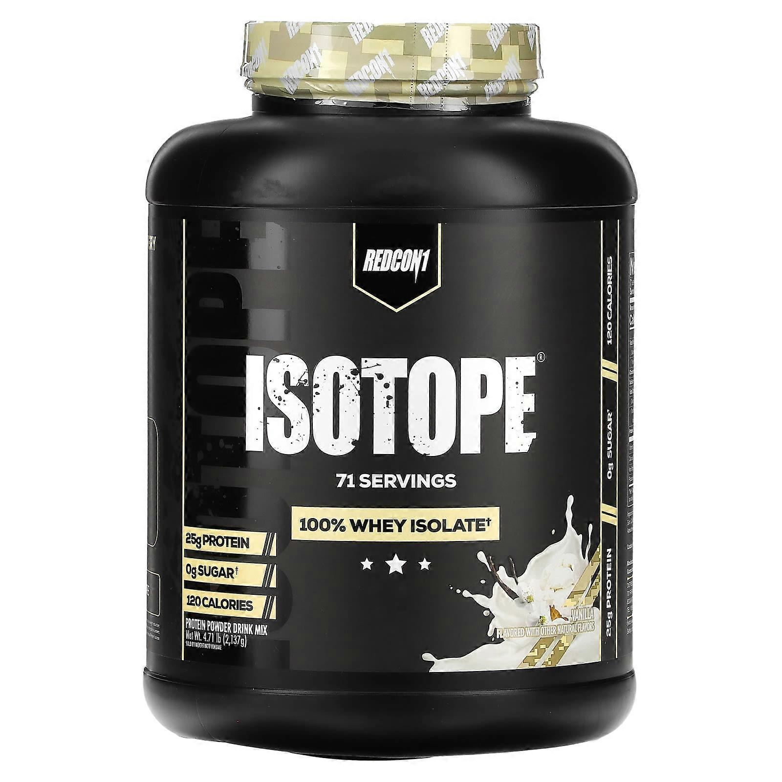 Isotope, 100% Whey Isolate, Vanilla, 4.71 lb (2,137 g)