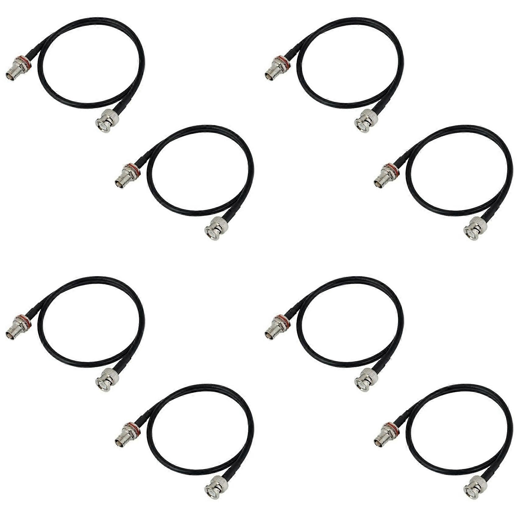 Wireless Microphone Antenna Extension Cable 2ft with BNC Connector, 8-Pack for Rack Mount Systems