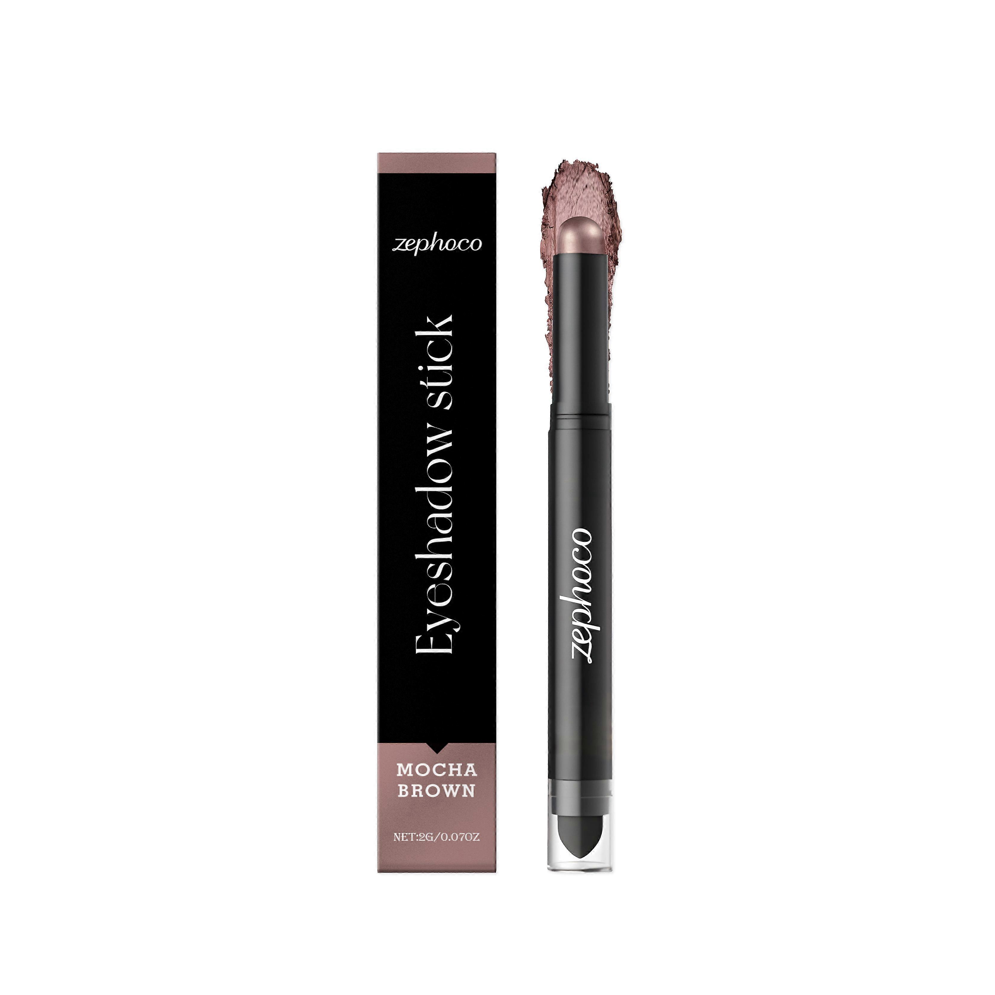 zephoco Mocha Brown Eyeshadow Stick Is Lightweight With Built-In Brushes, Portable, Color-Developing And Easy To Apply For Makeup