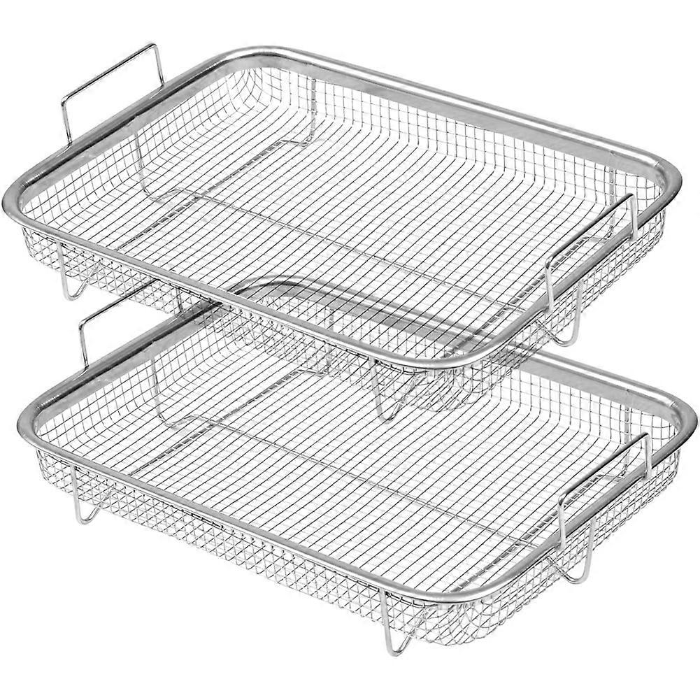烤箱空气炸锅篮，不锈钢烤架篮，不粘锅