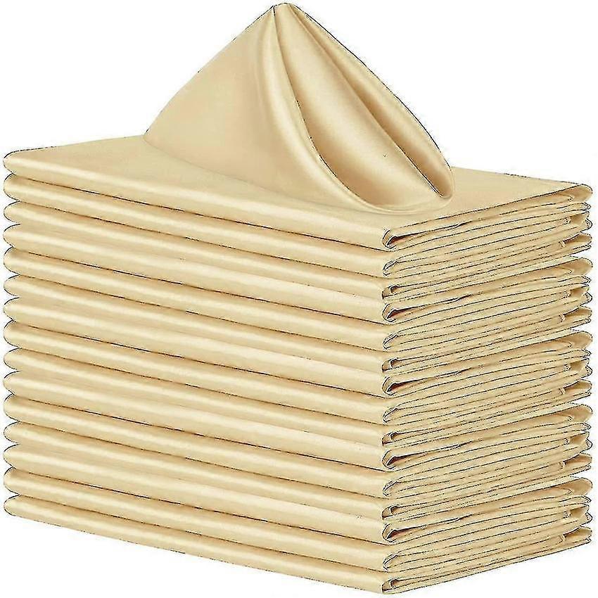 Lot de 12 serviettes de table lavables en coton mélangé de 30 cm (12 pouces)