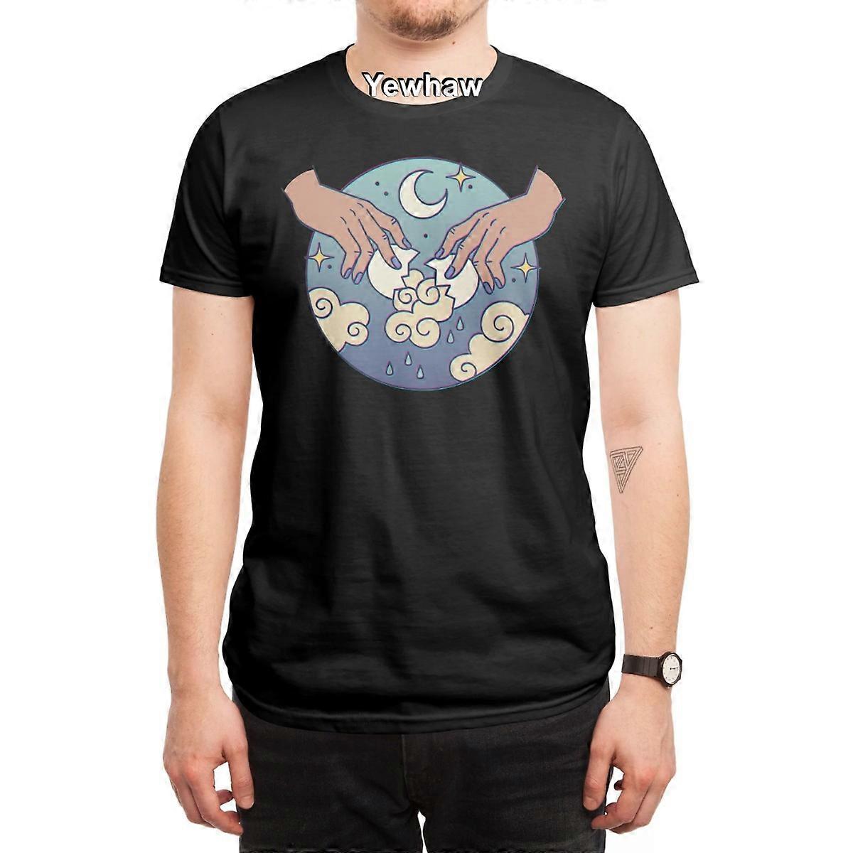 Storm Maker T-Shirt hands egg clouds raindrops stars moon