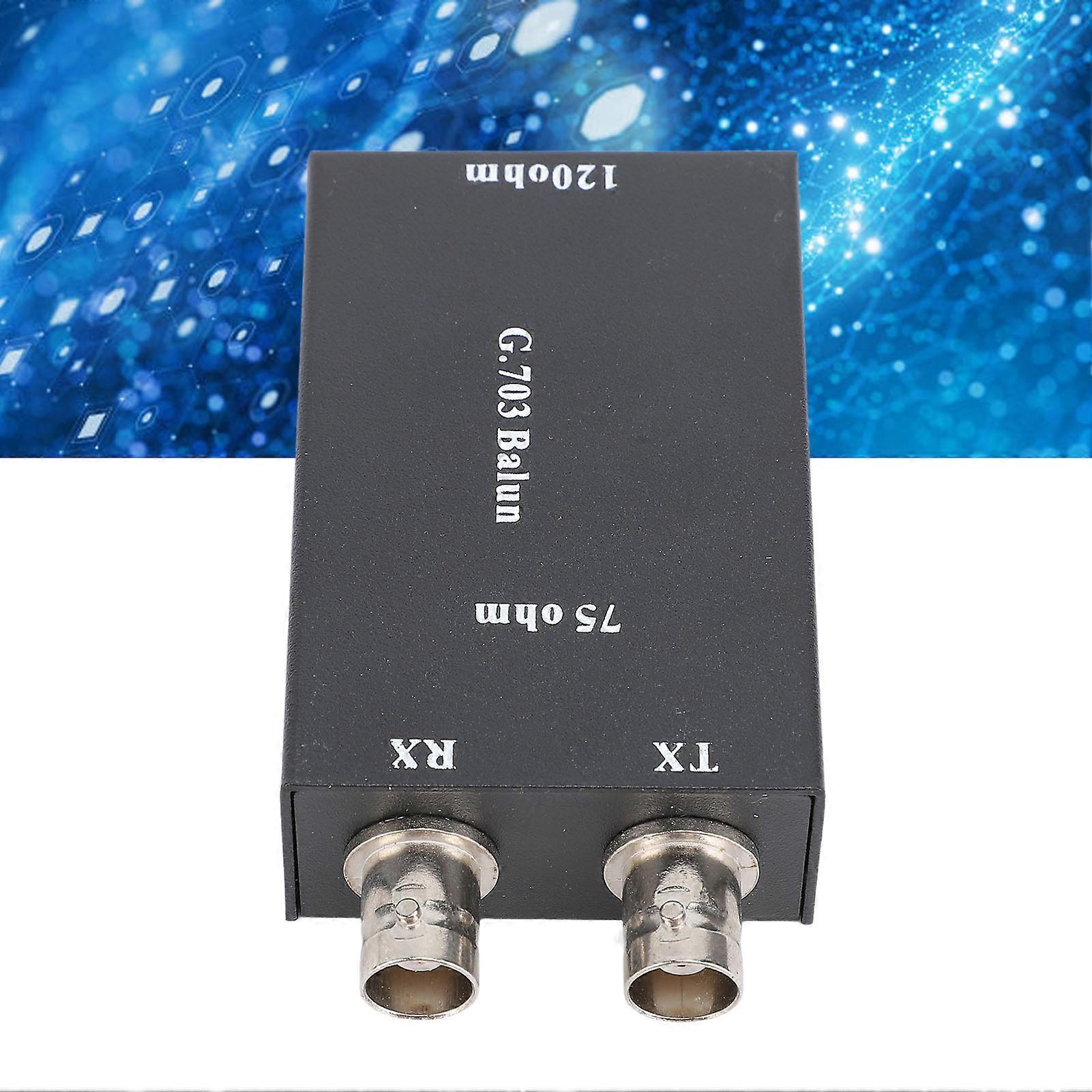 BNC Ethernet to RJ45 Converter 75ohm to 12ohm Connector G703 Balanced to Unbalanced Converter for Road Traffic Building Perimeter Security 