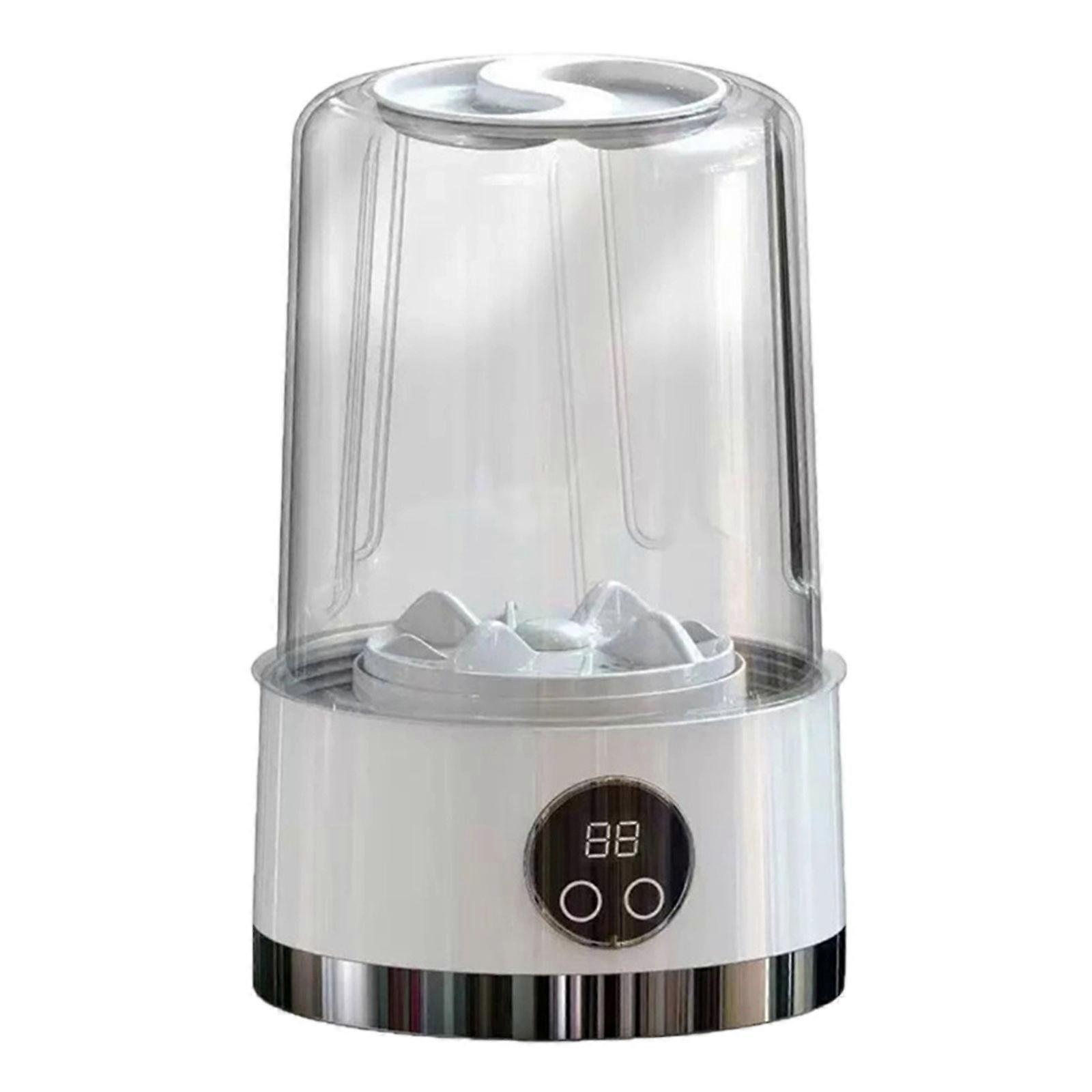 Small Travel Washer for Intimate Apparel USB Rechargeable Quiet Spin Cycle Plastic Texture Suitable for Camping Dorms  White