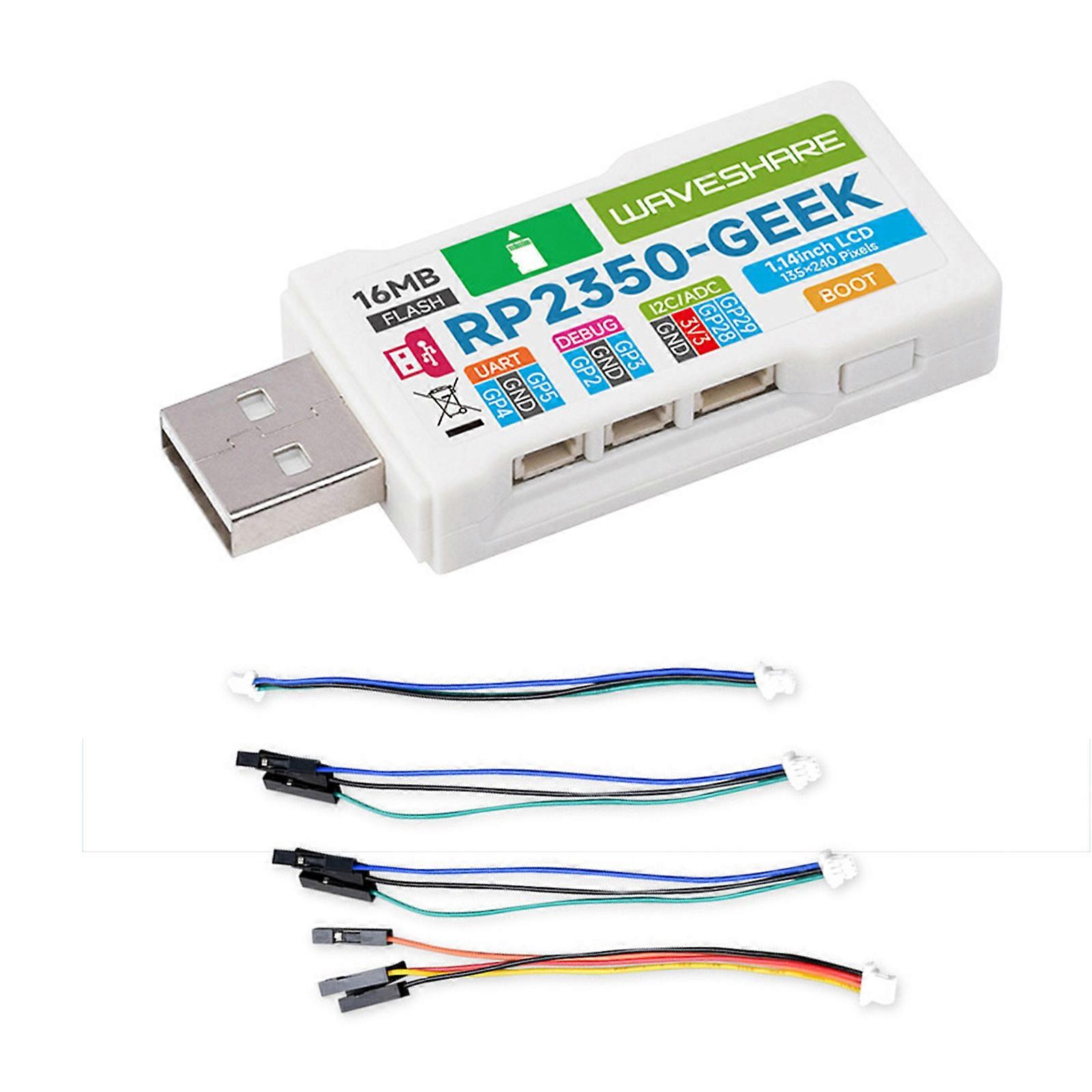 RP2350 Development Board Featuring 14Inch Screen and USB Debugging for Students and Enthusiasts Multicolor