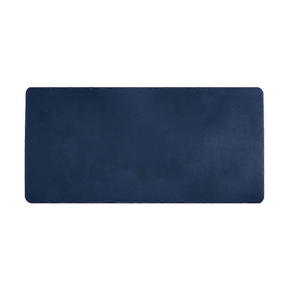 Large Size PU Leather Mouse Pad for Laptop and Desktop Keyboard, Blue 90x45cm