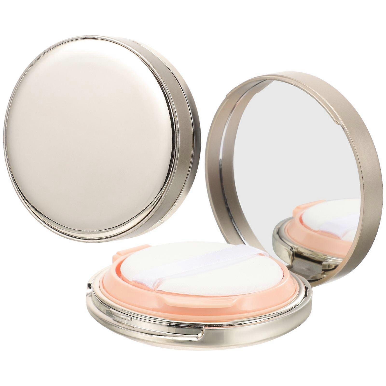2 pcs Empty Cushion Foundation Box Portable Powder Container Compact Cushion Foundation Case avec miroir