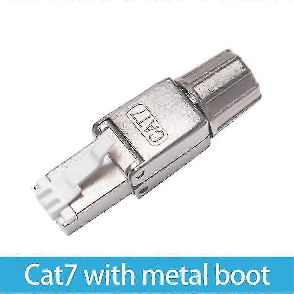 Network Connector Cat 7 Cat6A RJ45 STP Shielded Field Termination Plug for Cat7 23AWG Solid Installation Cable With PCB Adapter