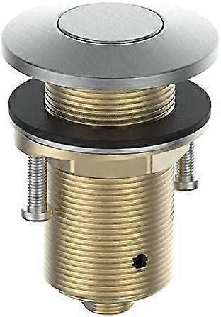 ALL Brass Air Switch Button for Sink Top Counter Top Garbage Disposal Part (Round, Brushed Nickel) Brushed Nickel Round