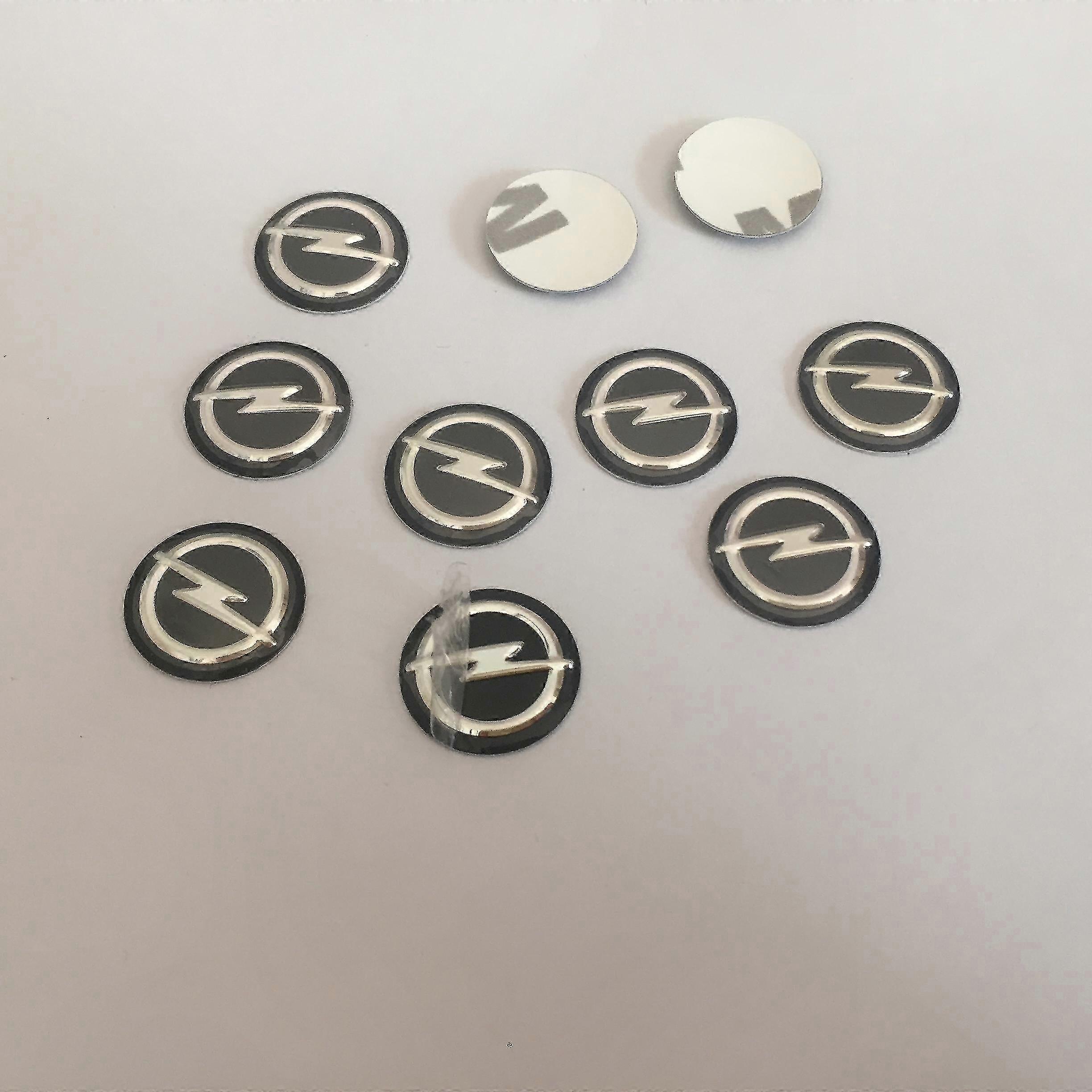 10pcs 14mm Universal Car Key Fob Emblem Badge Button Sticker for Various Models