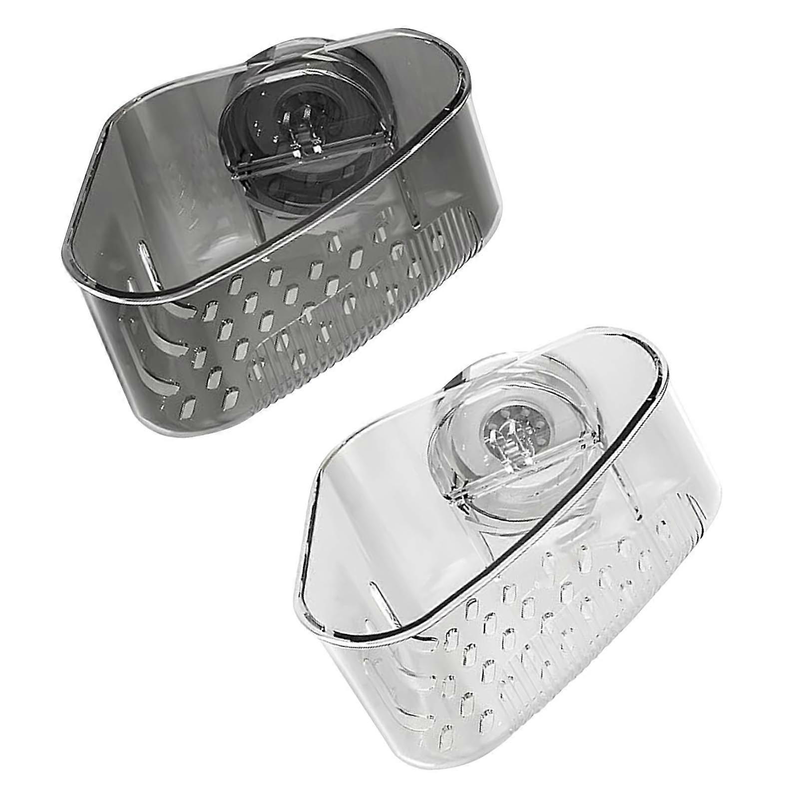 Suction Cup Kitchen Shelf With Drainage Holes ABS Materials Bathroom Sink Storage Rack Space Saving Solution Multicolor