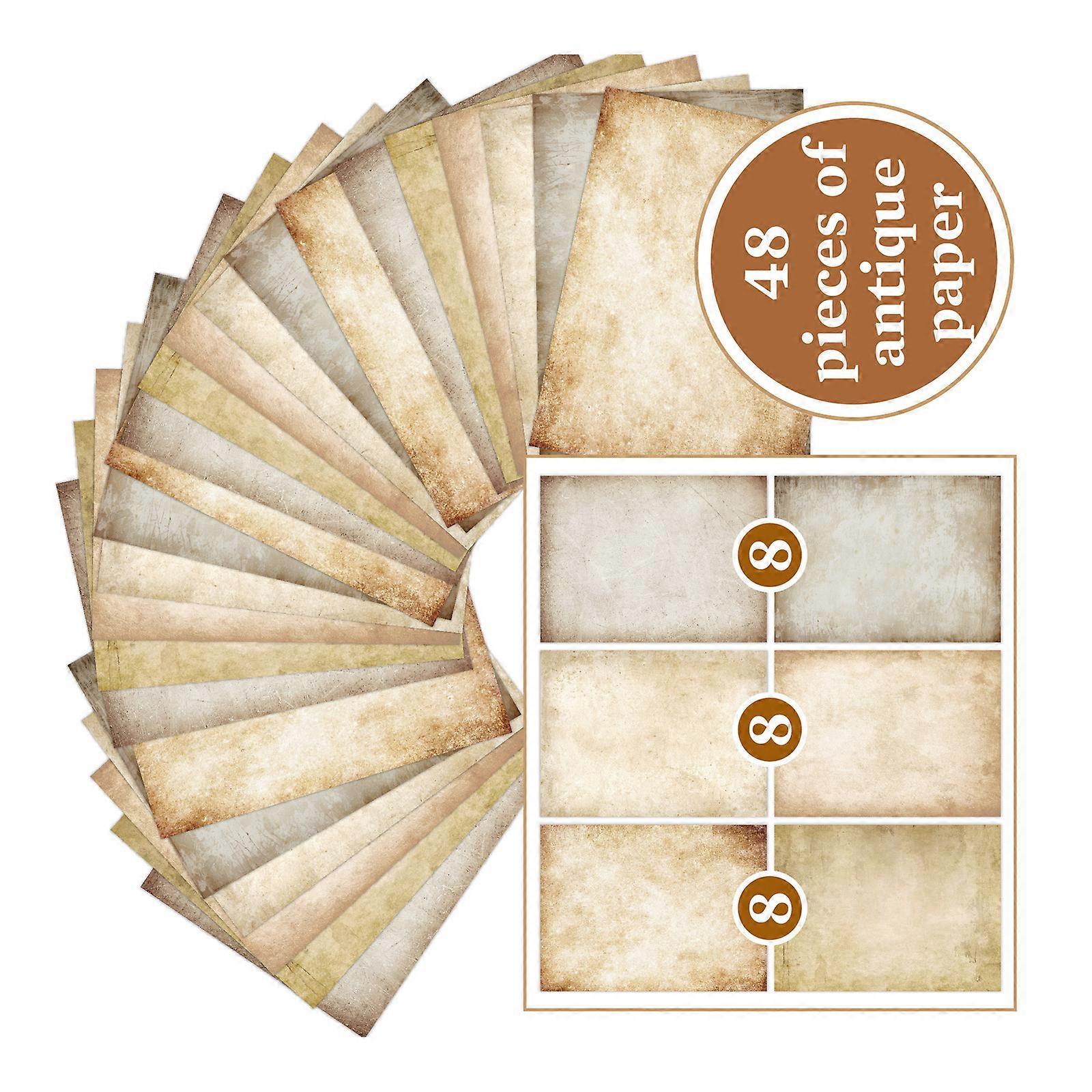 Artistic Retro Patterned A4 Paper 48 Pages Premium Double Side Printing Paper Set For Office And Home Creative Crafts Multicolor