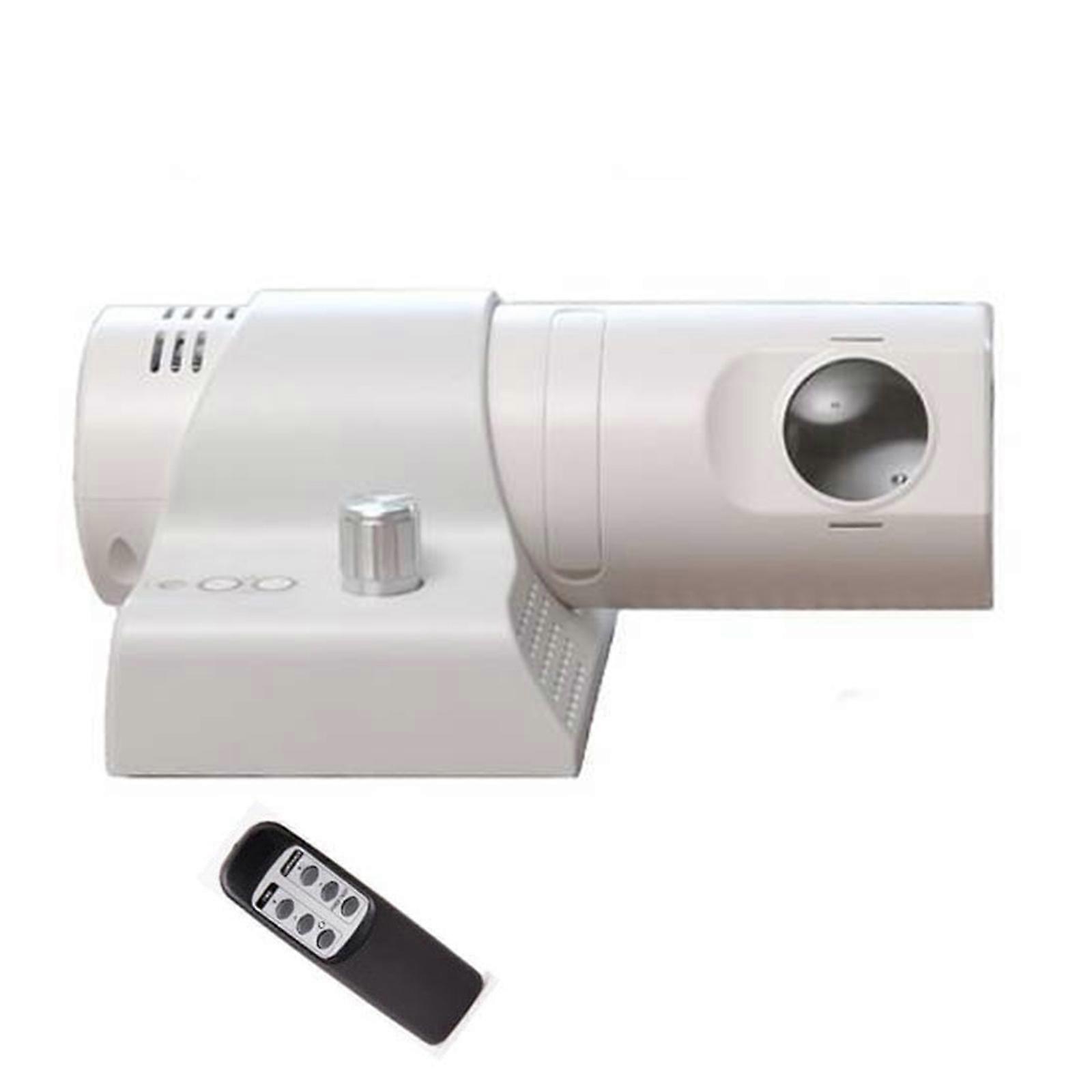 Adjustable Brightness Remote Control LED Projection Alarm Clock with 180 Degrees Rotating Len and Color Changing Display  White