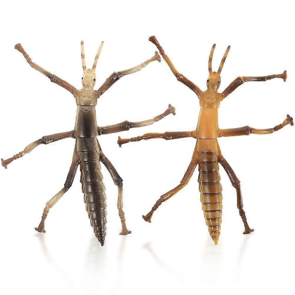 2Pcs Simulation Stick Insects Model Educational Insects Statue Insect Recognition Models