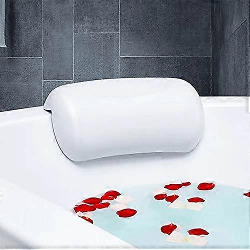 Spa Bath Pillow with NonSlip Suction Cups, Soft Waterproof Headrest for Bathtub, Easy to Clean (1pc)