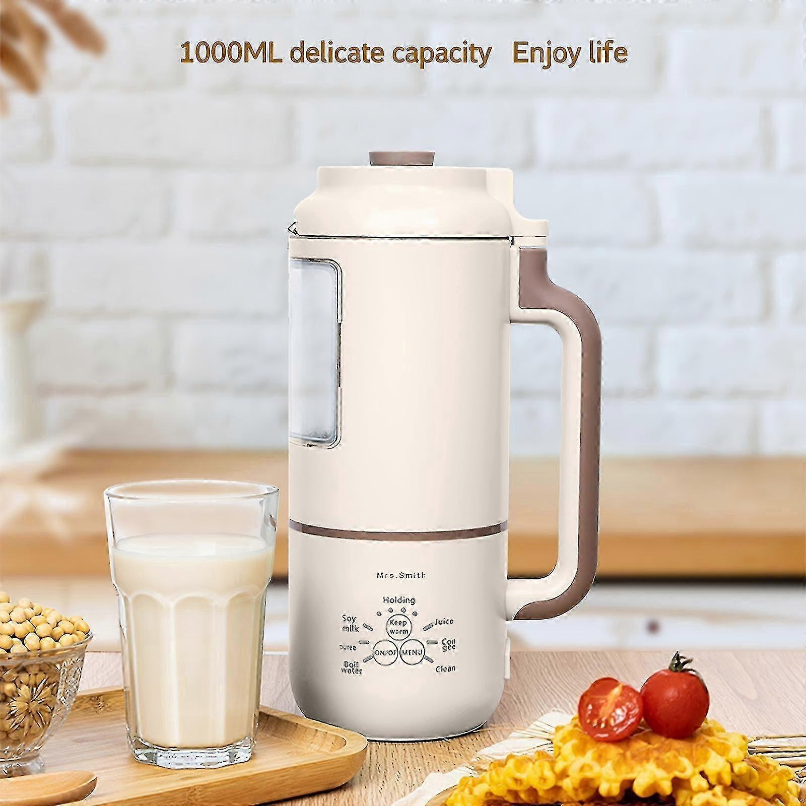 1000ml Mini Soybean Milk Maker Juicer Maker Free Filtering Self Cleaning For Household 1-4 Person Portable Soy Milk Machine
