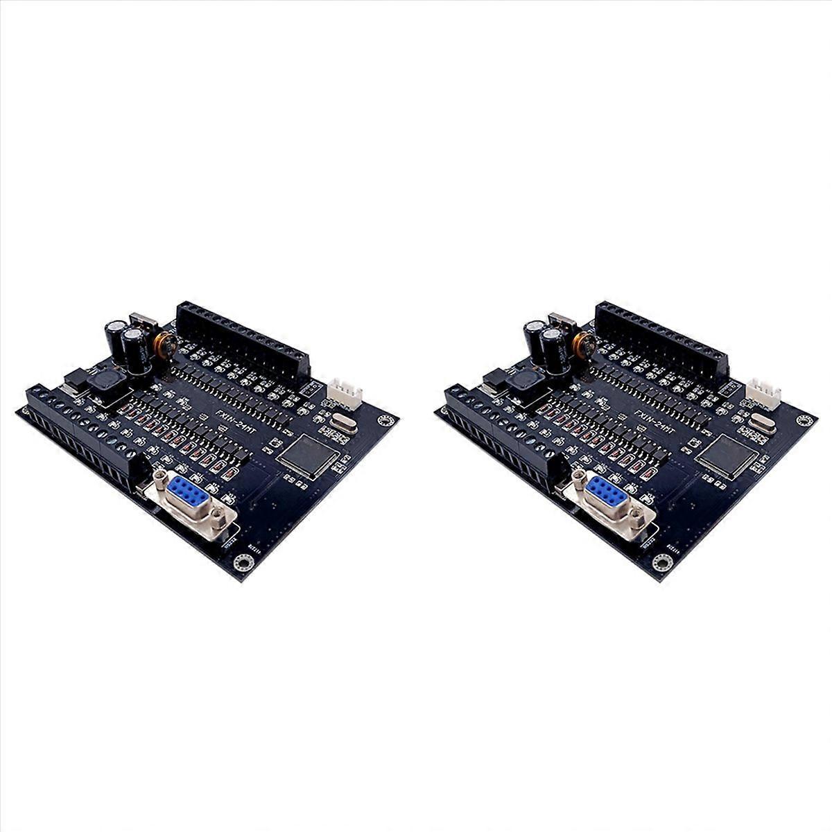 2X PLC Industrial Control Board FX1N-24MT Relay Module Delay Module