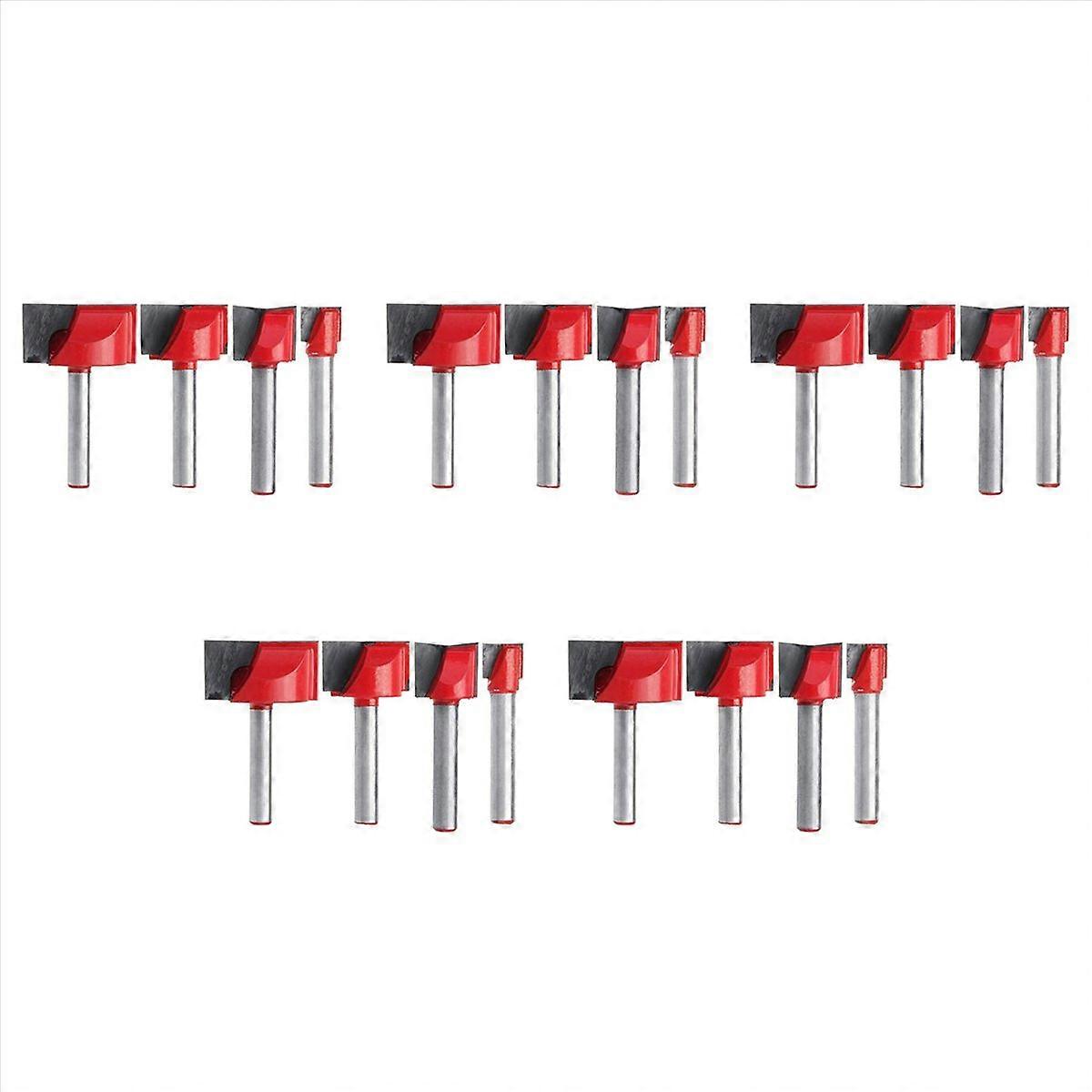 20Pc Bottom Cleaning Engraving Bit Wood CNC Router Bits 10/15/22/30mm Milling Cutter Endmill for Woo